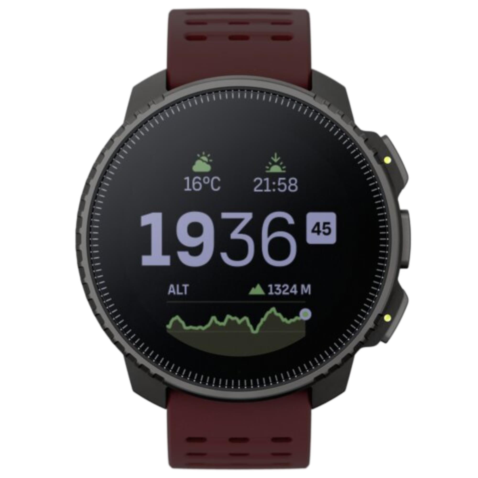 Suunto Vertical Black Ruby Digital Silicone Strap Smart Watch SS050865000