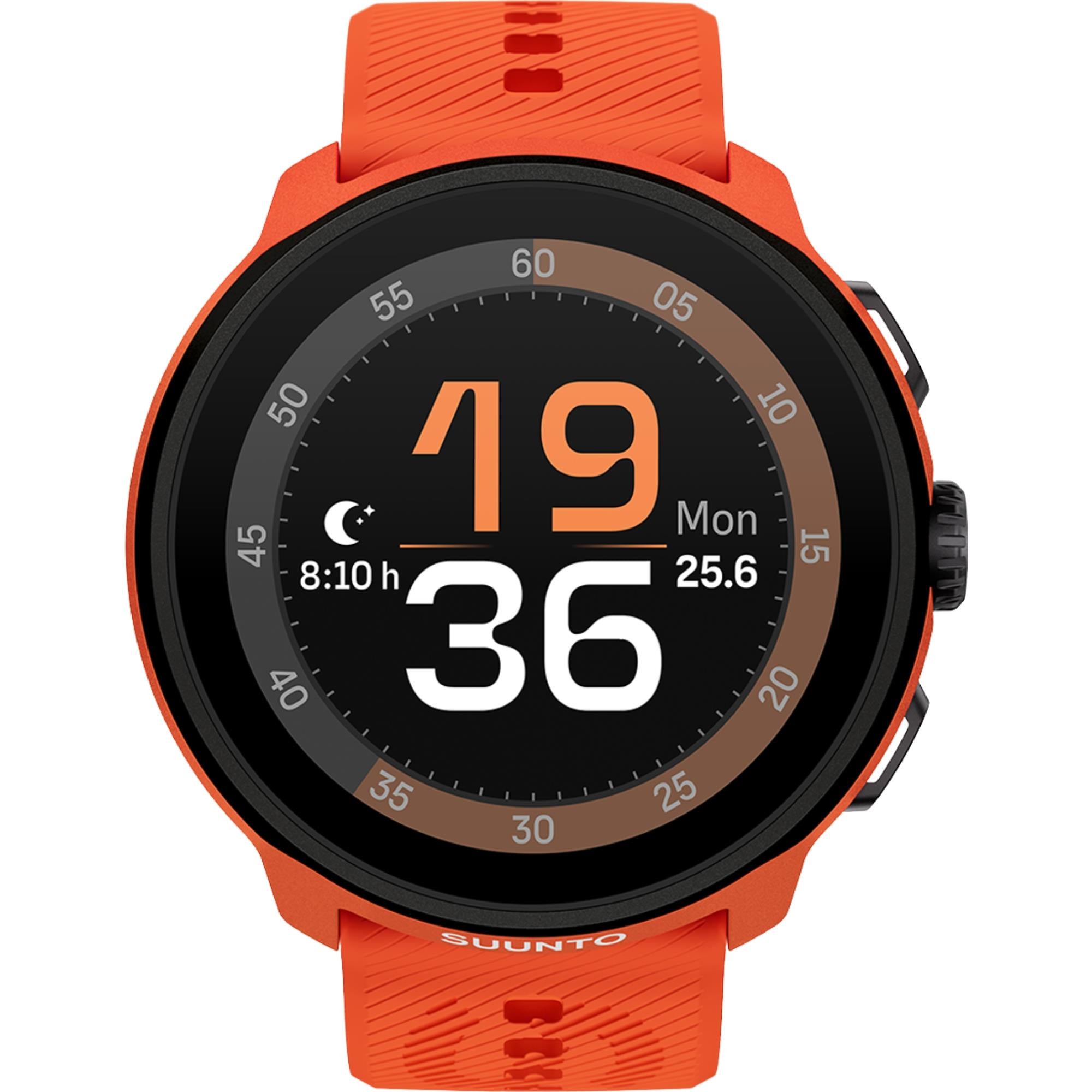 Suunto Run Coral Orange Digital Silicone Strap Smart Watch SS051275000