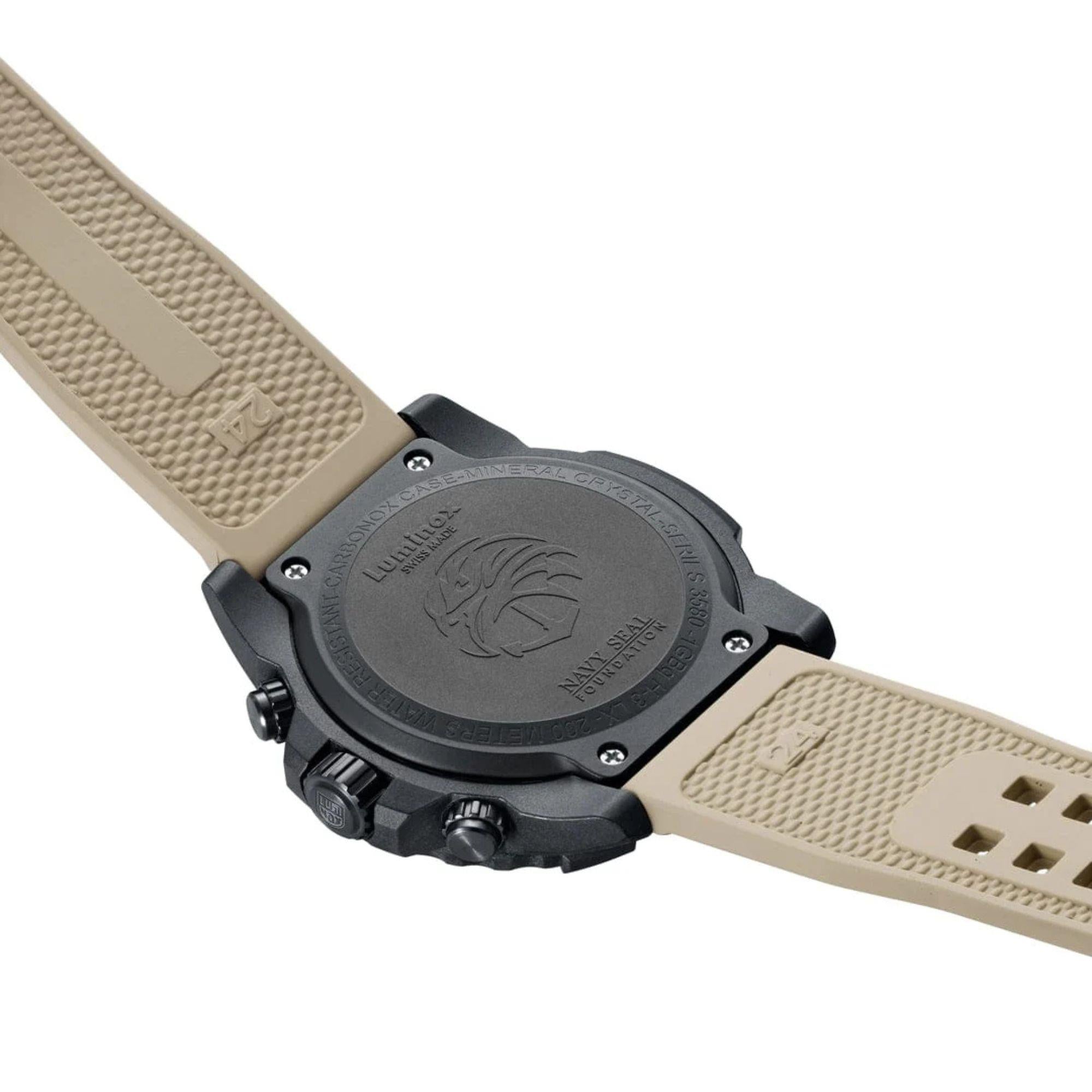 Luminox Navy Seal 45mm Chronograph Black Dial Rubber Mens Quartz Watch XS.3590.NSF.2