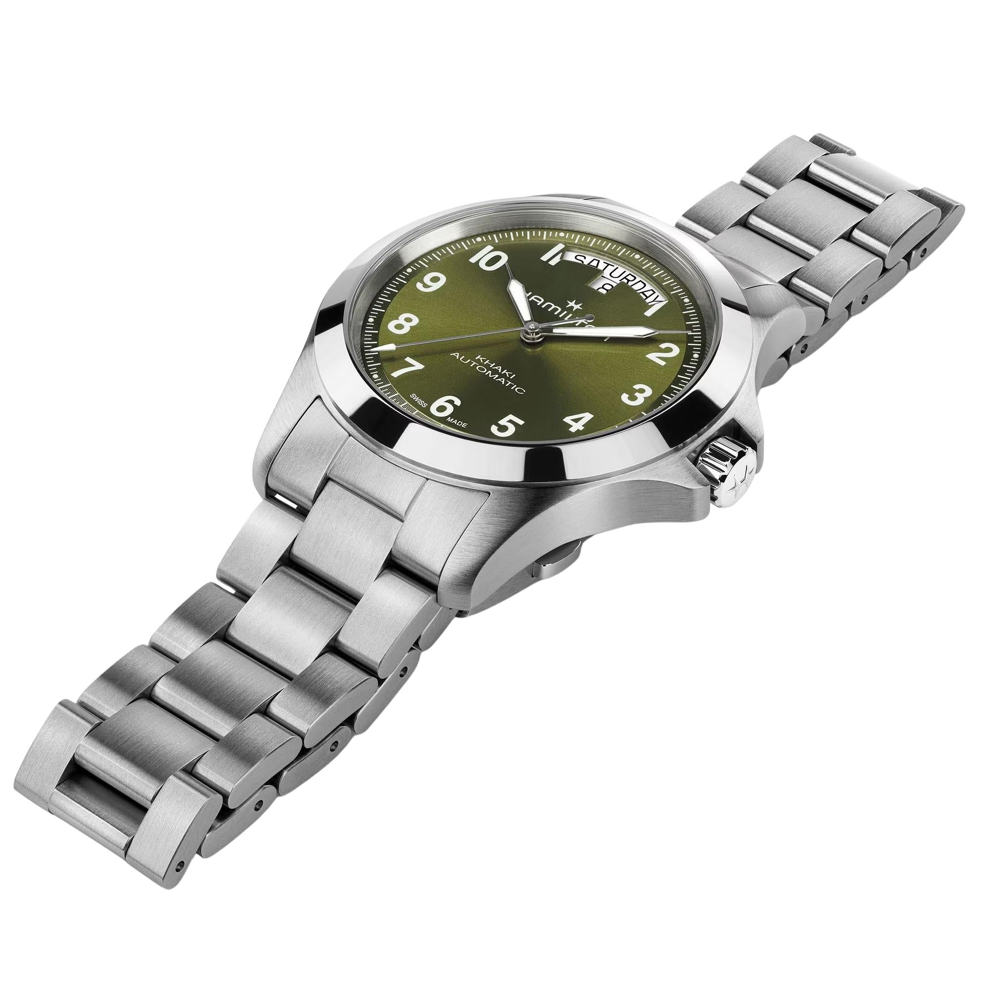 Hamilton Khaki Field King H64475160 40mm stainless steel case side profile