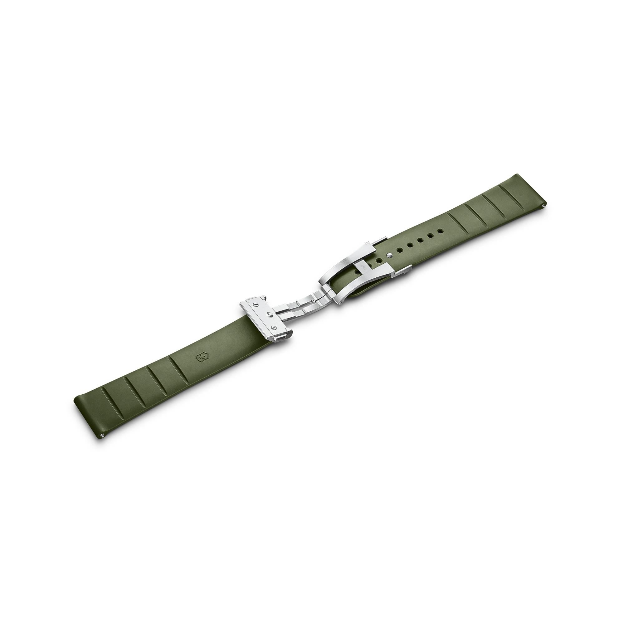 Victorinox Luftzirkulationspolster Echtes Grün 21mm Gummi Armband D6-DC V.60097