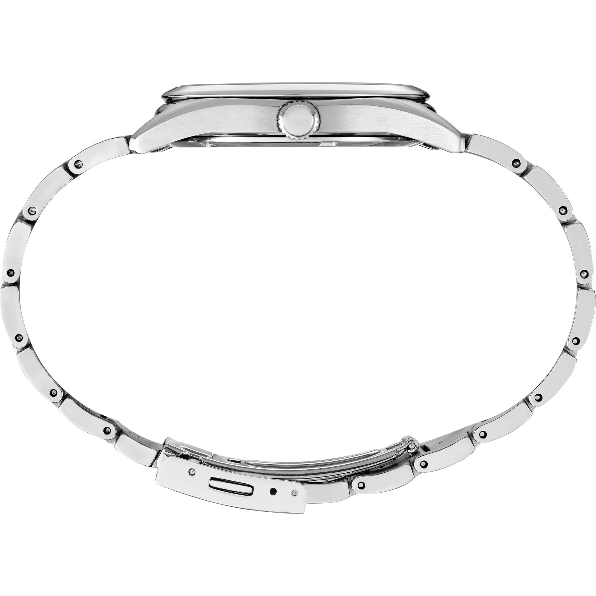 Seiko Essentials SUR527P1 slim stainless steel case side profile