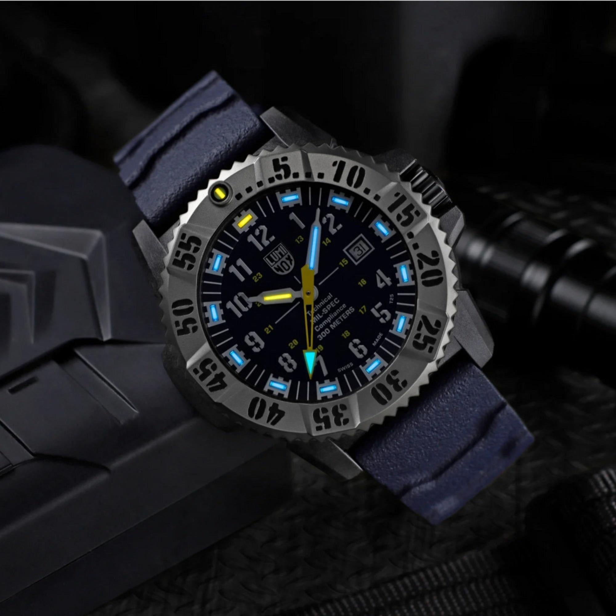 Luminox MIL-SPEC 46mm Blue Dial Rubber Mens Quartz Watch XL.3355.SET