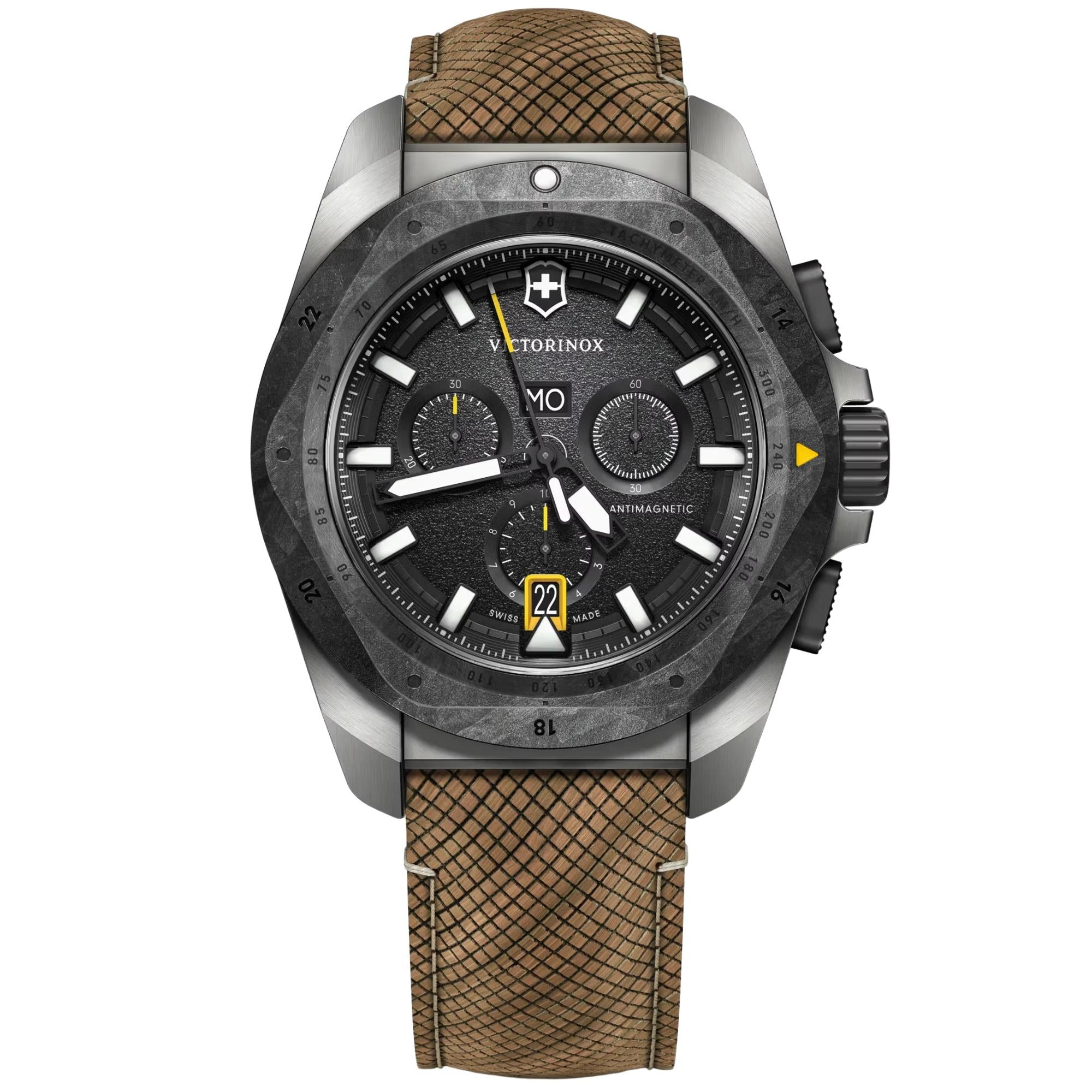 Victorinox I.N.O.X. Titanium Chronograph black dial watch 241988.1 front view