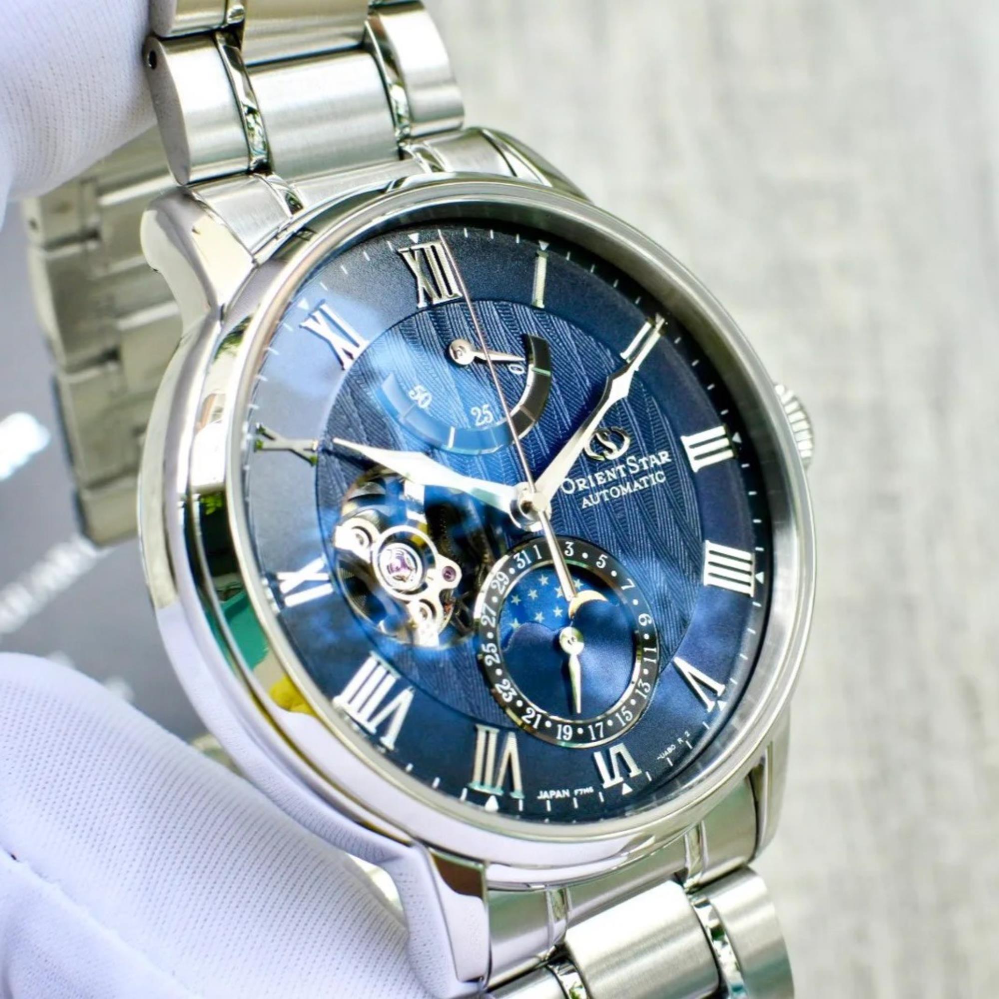 Orient Star RE-AY0103L00B blue moonphase automatic watch