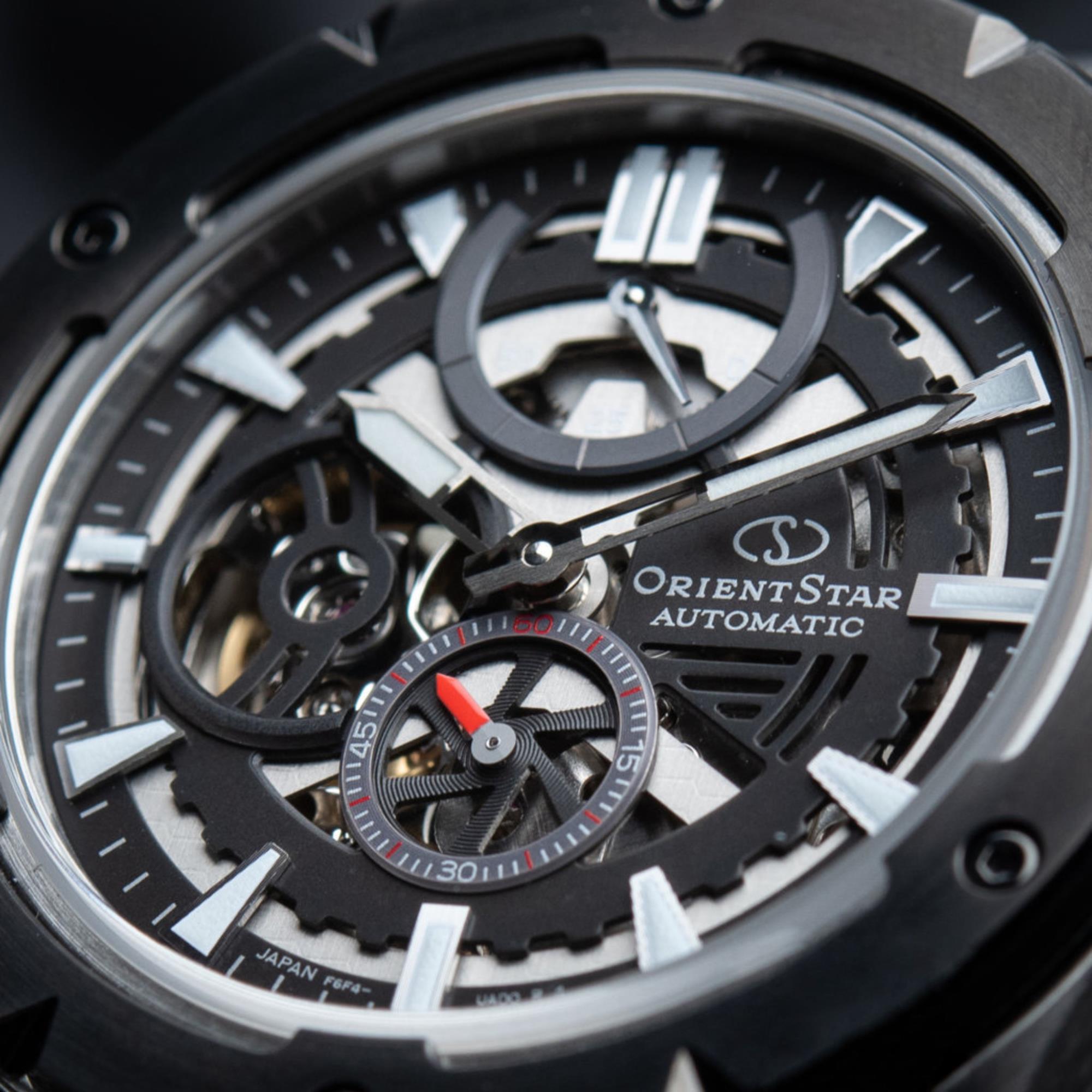 Orient Star Avant-Garde 43mm Skeleton Black Dial Steel Mens Automatic Watch RE-AV0A01B00B