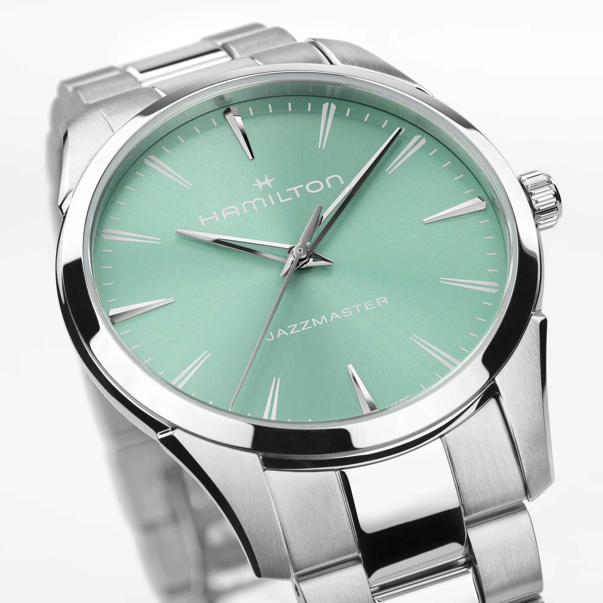 Hamilton Jazzmaster 40mm Blue Dial Steel Mens Quartz Watch H32461161
