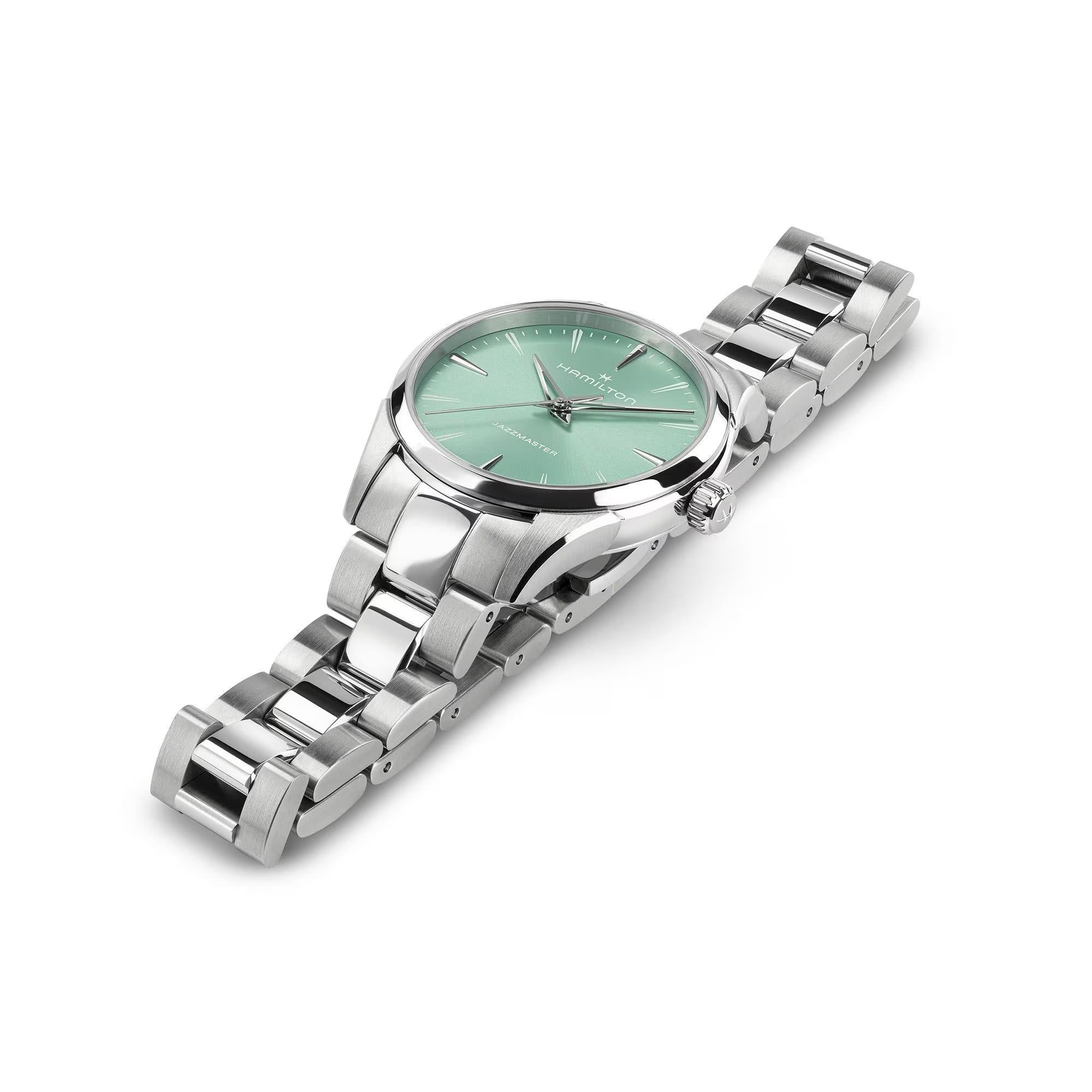 Hamilton Jazzmaster 32mm Blue Dial Steel Ladies Quartz Watch H32301161
