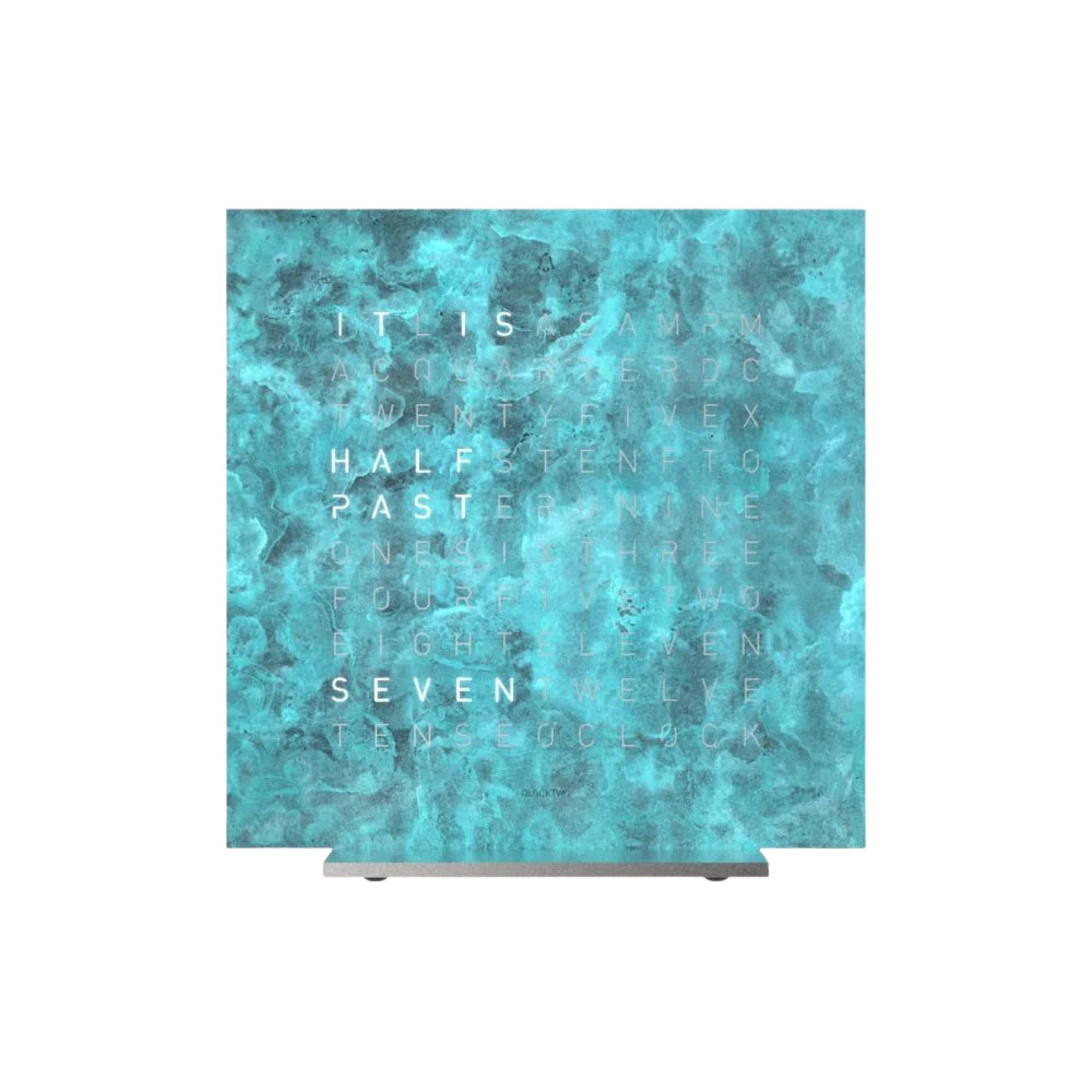 QLOCKTWO Earth 13.5 Creators Edition Vintage Kupfer Englische Tischuhr T4SENVICO-UK