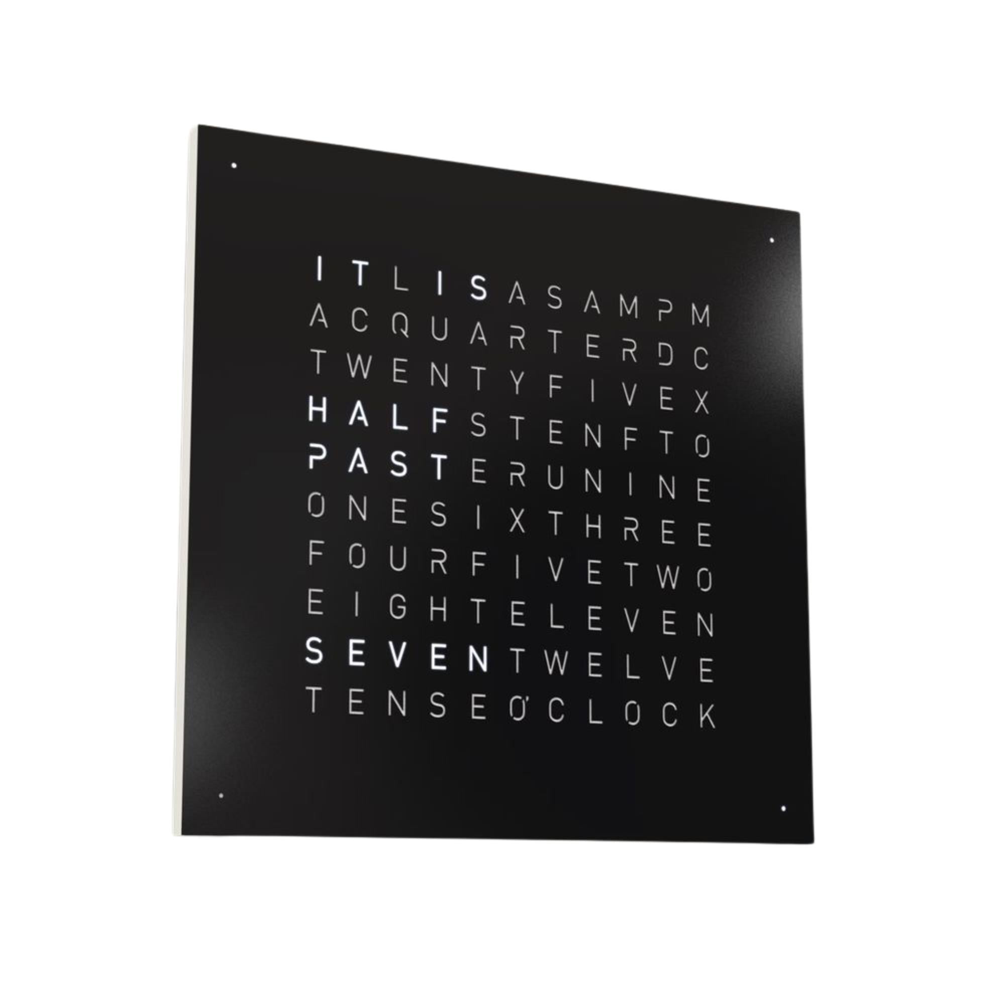 QLOCKTWO Earth 45 Black Pepper English Wall Clock QT4ENBLPC-UK
