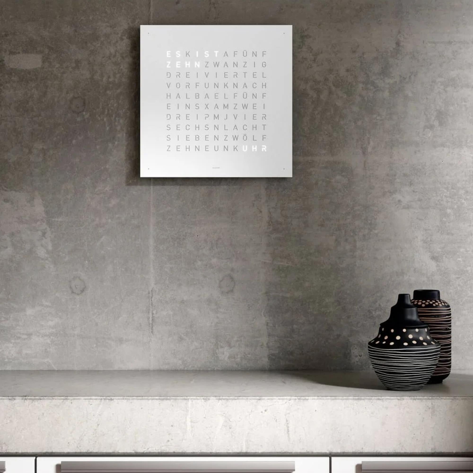QLOCKTWO Earth 45 White Pepper English Wall Clock QT4ENWHPC-UK
