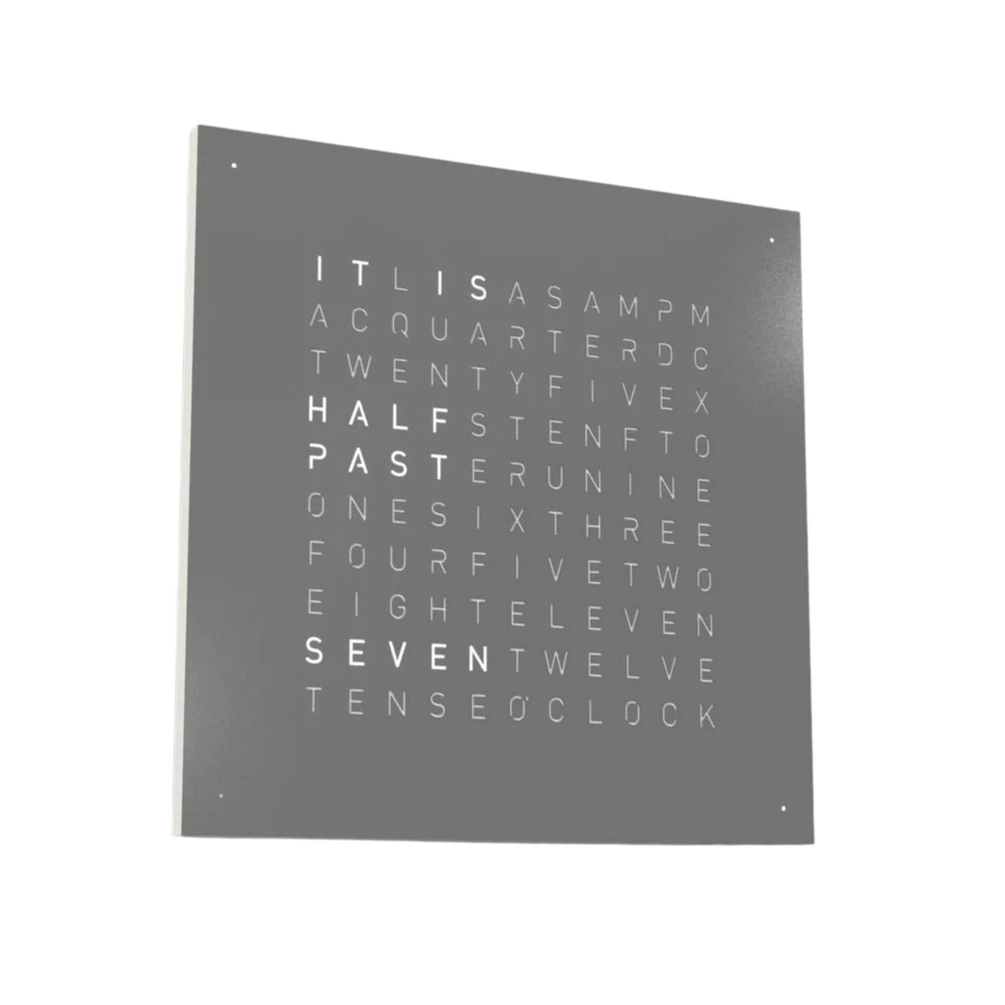 QLOCKTWO Earth 45 Grey Pepper English Wall Clock QT4ENGRPC-UK