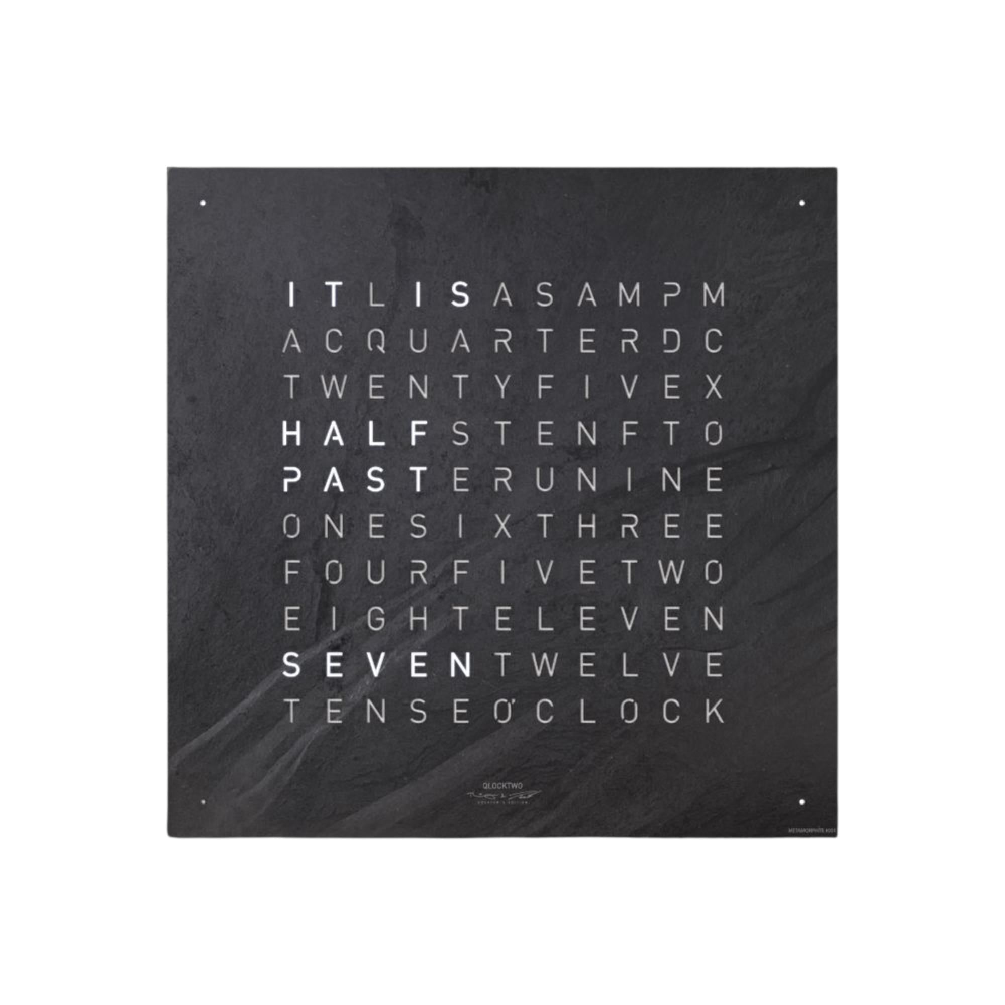 QLOCKTWO Earth 45 Creators Edition Metamorphit Englische Wanduhr QT4ENMM-UK