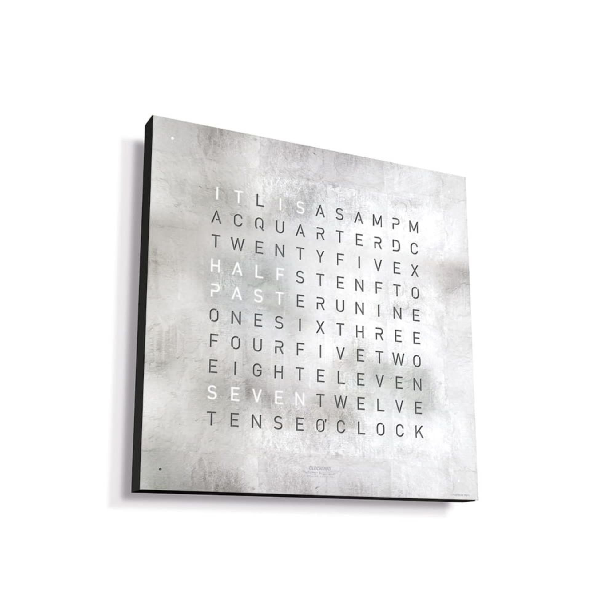 QLOCKTWO Earth 45 Creators Edition Platin Englische Wanduhr QT4ENPL-UK