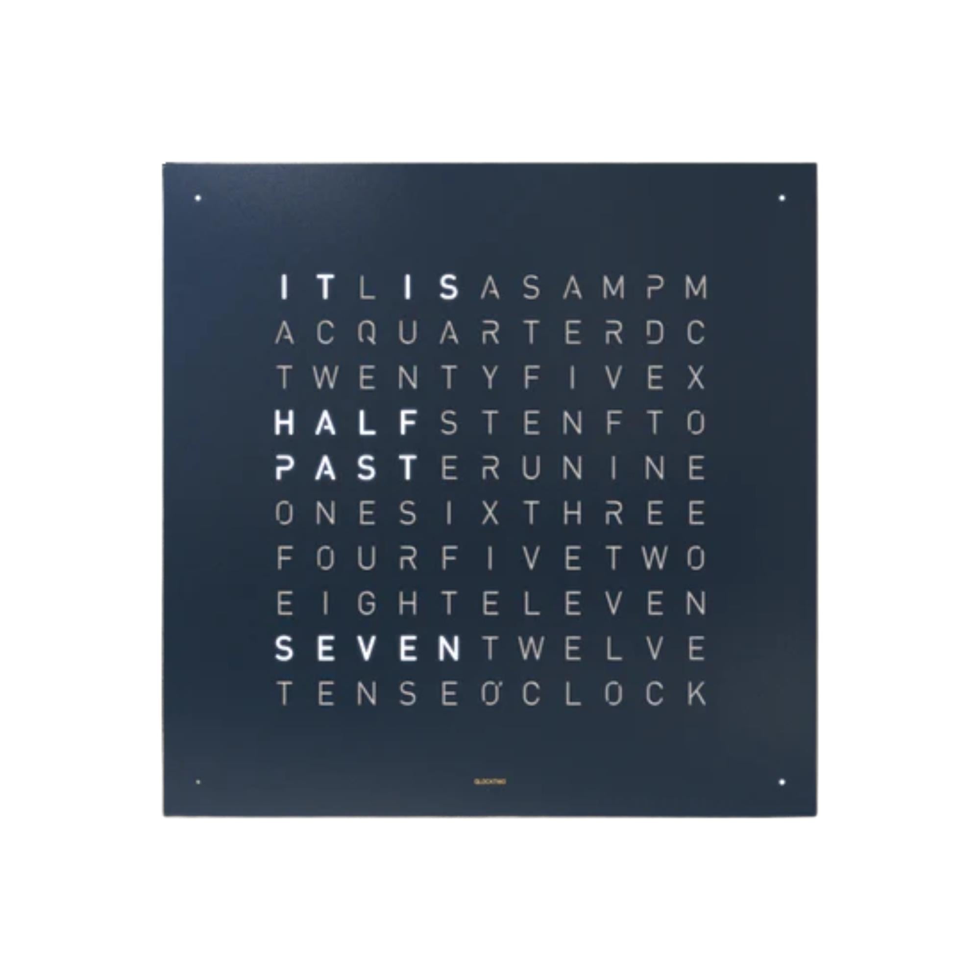 QLOCKTWO Earth 45 Universe Edition Mitternacht Englische Wanduhr Tischuhr QT4ENMNPC-UK