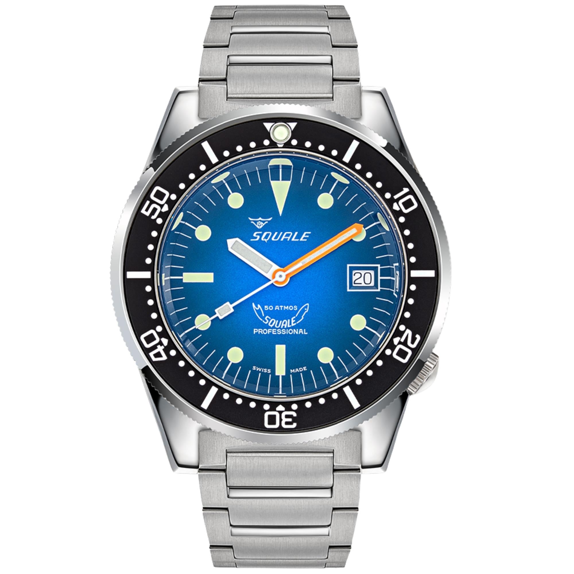 Squale 1521 Voll Leuchtend Militaire 42mm Weißes Zifferblatt Stahl Herren Automatik Uhr 1521FUMIWT.SQ20B