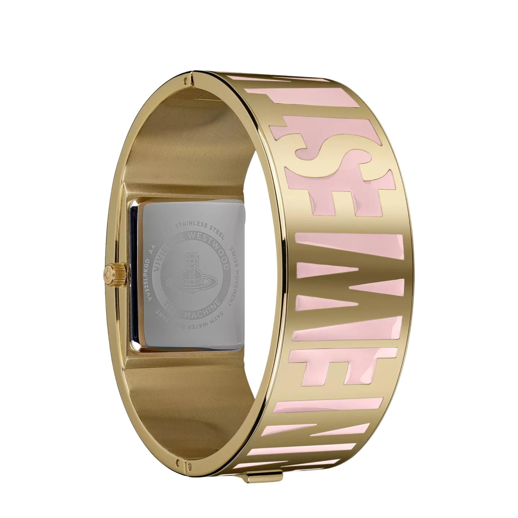 Vivienne Westwood Belvoir 25mm Goldfarbiges Zifferblatt Stahl Damen Quarz Uhr VV325LPKGD