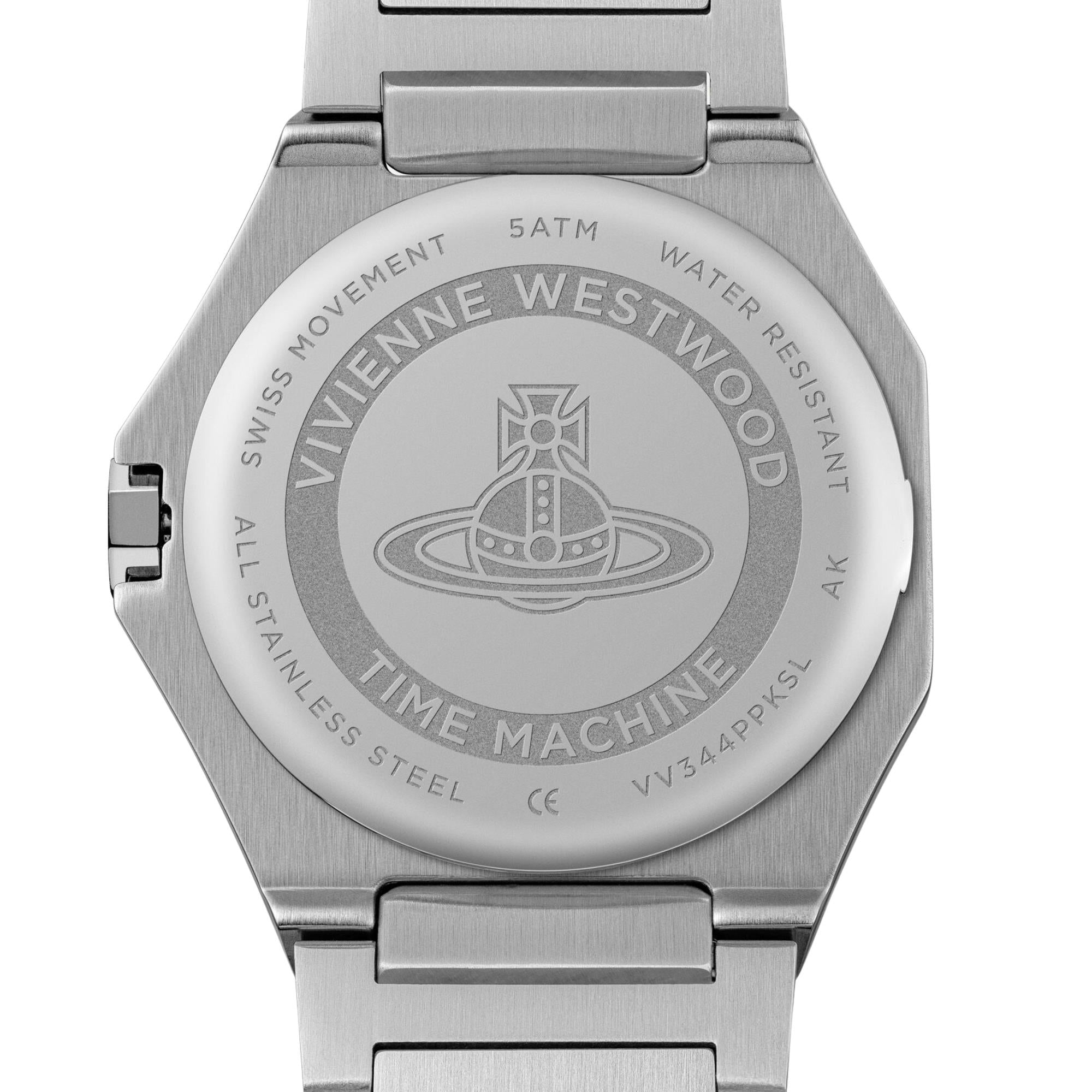 Vivienne Westwood Aldgate 35mm Pink Dial Steel Quartz Watch VV344PPKSL