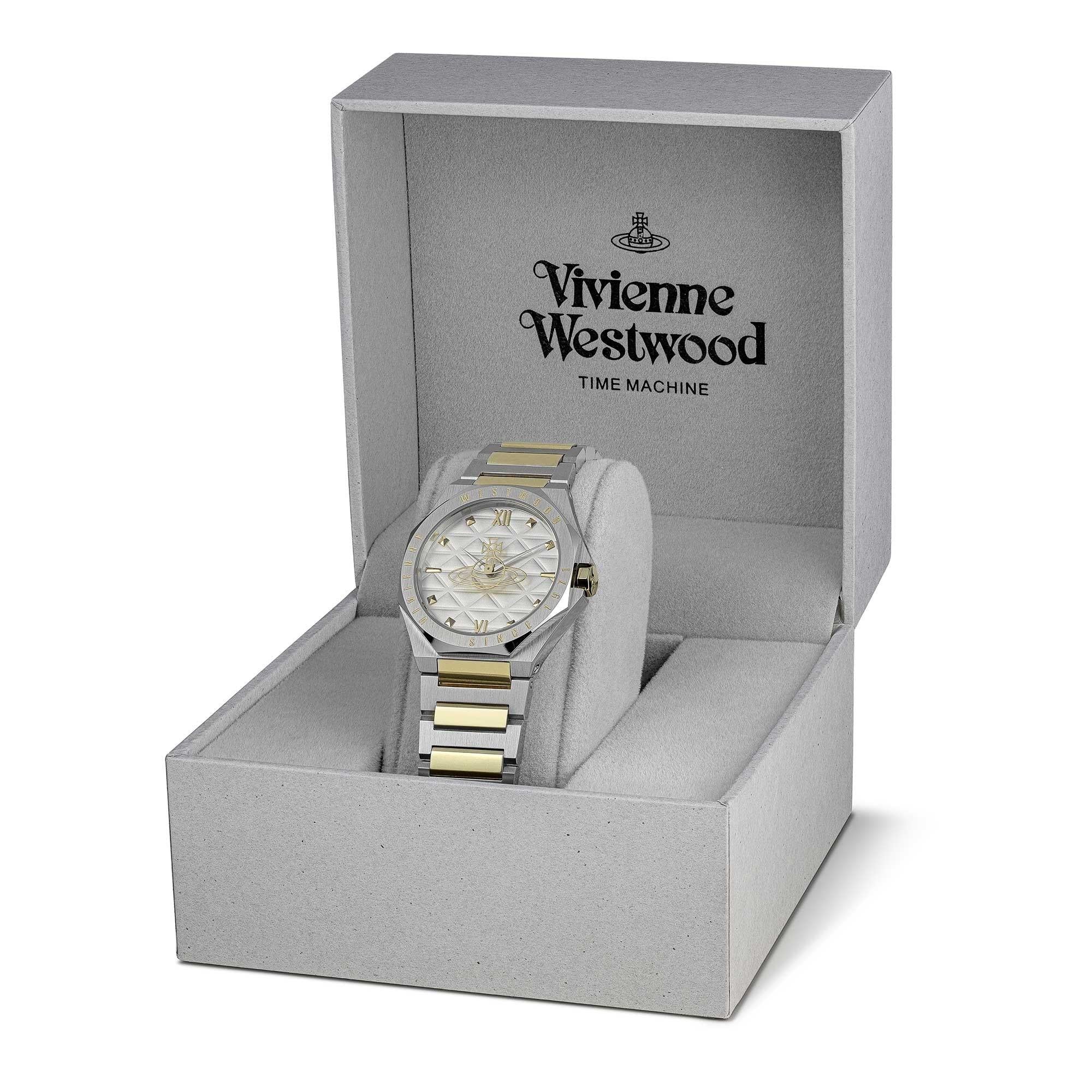 Vivienne Westwood Aldgate 35mm Silver Dial Steel Ladies Quartz Watch VV344SWSG