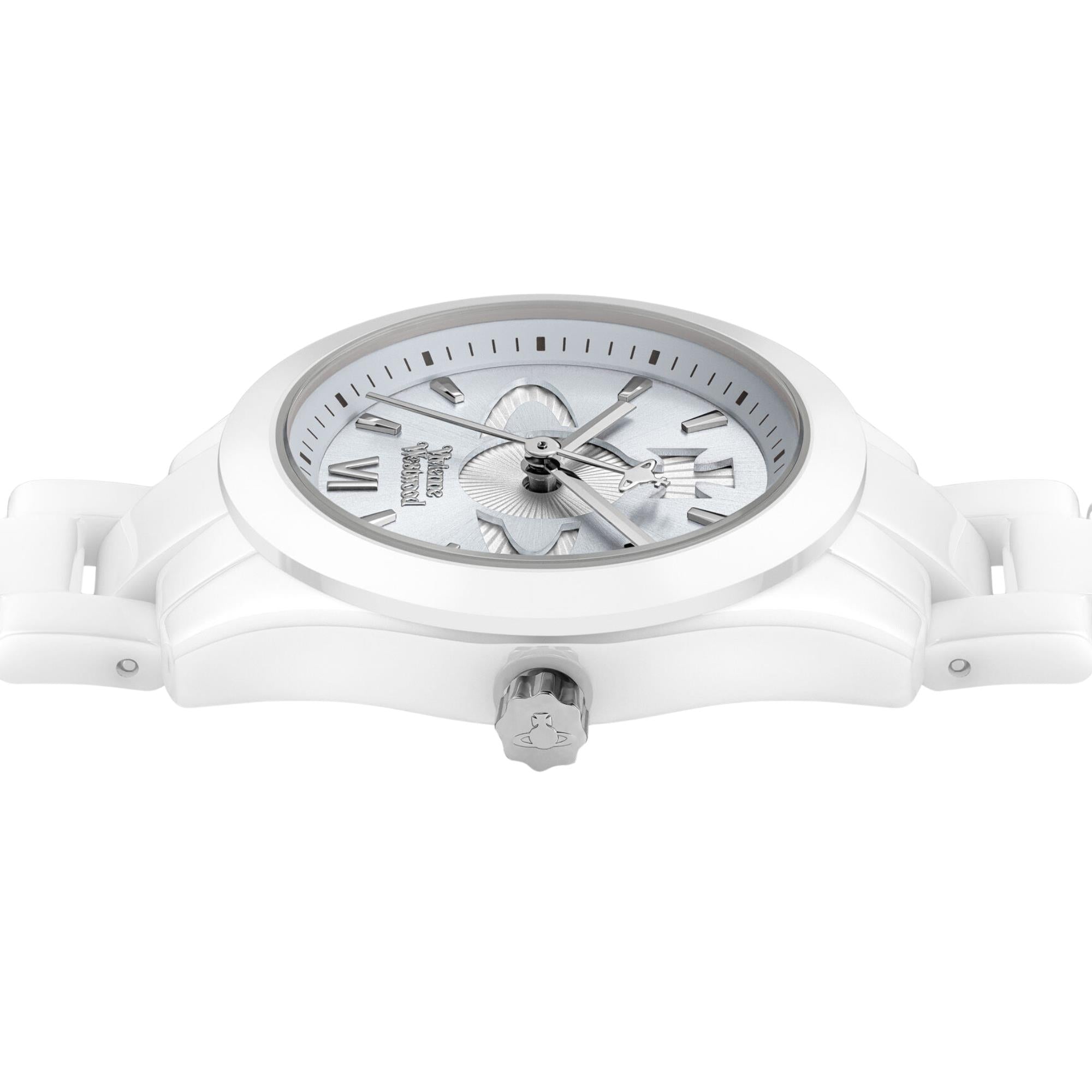 Vivienne Westwood Fenchurch Ceramica 29mm Soft Blue Dial Ceramic Ladies Quartz Watch VV358LBLWH