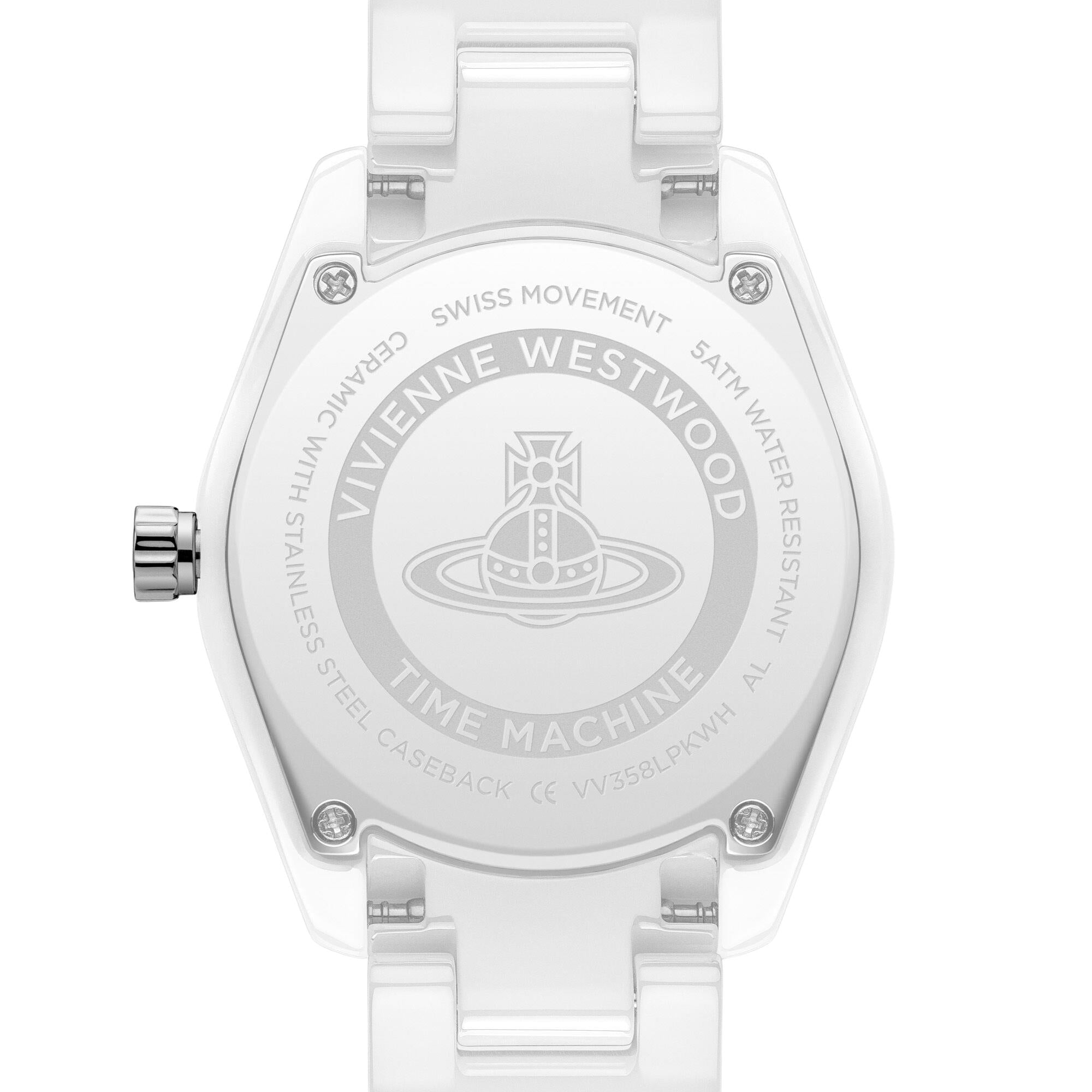 Vivienne Westwood Fenchurch Ceramica 29mm Soft Blue Dial Ceramic Ladies Quartz Watch VV358LBLWH
