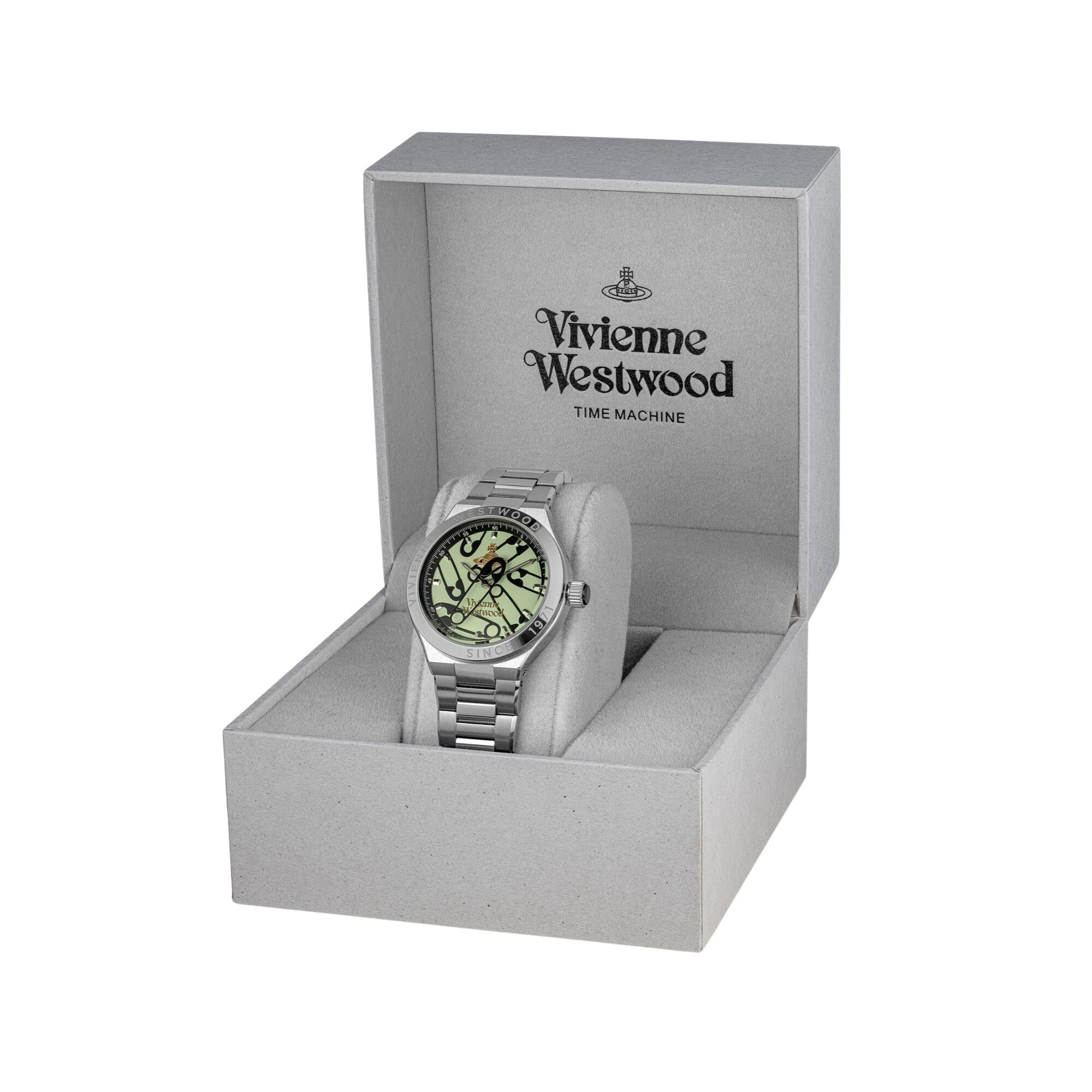 Vivienne Westwood Berwick 37mm Green Dial Steel Quartz Watch VV345LUMSL