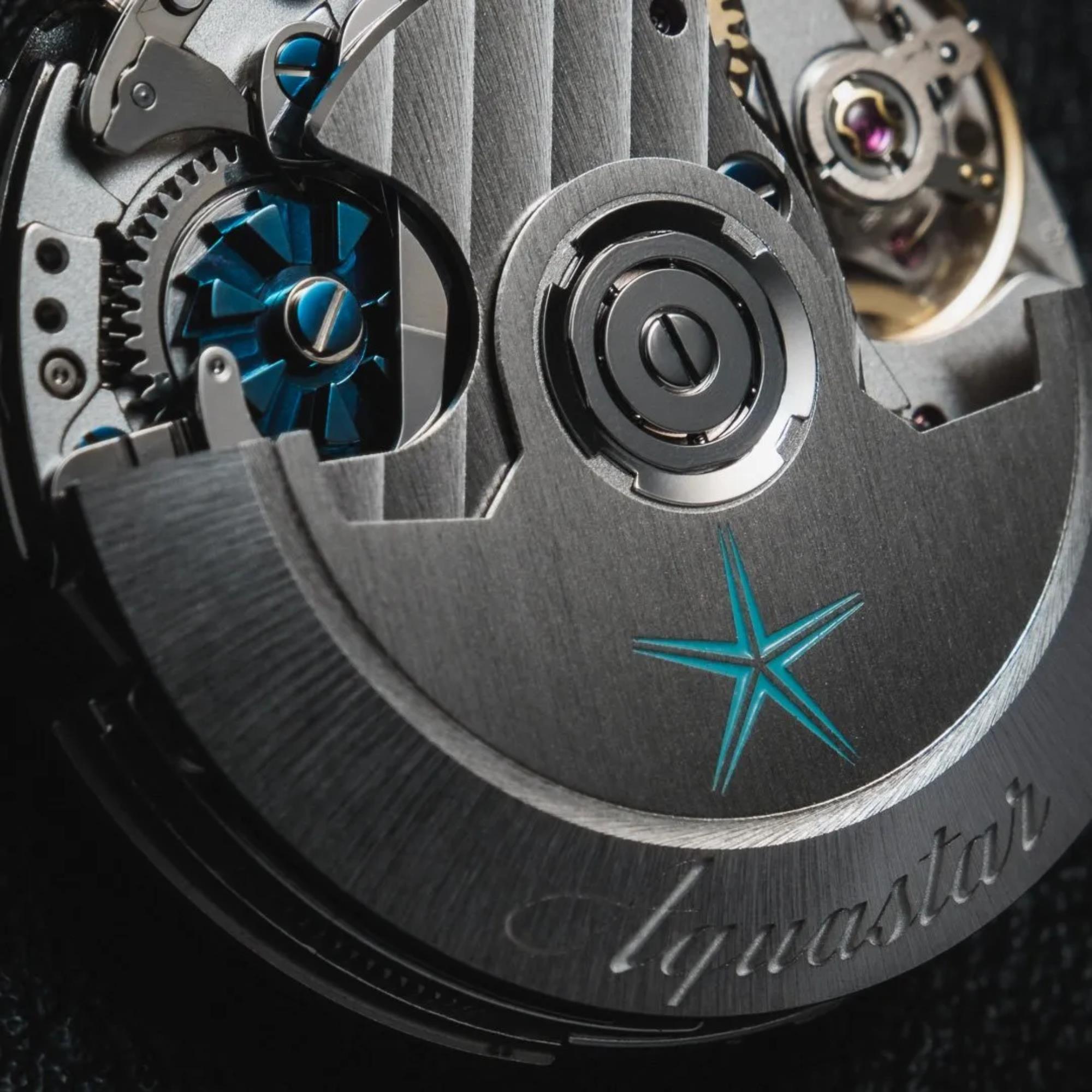 Aquastar Deepstar Silverline 39mm Chronograph silbernes Zifferblatt Stahl Herren Automatik Uhr