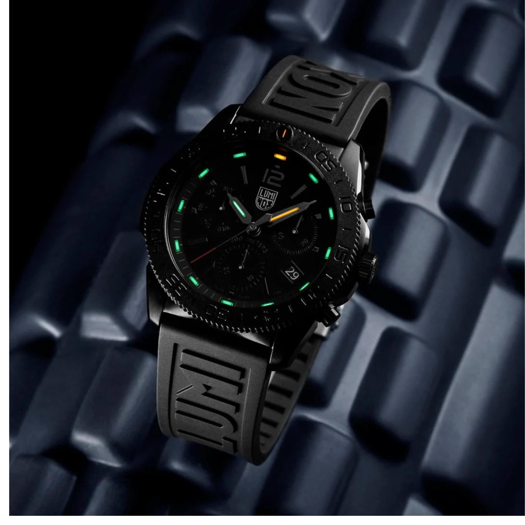 Luminox Pacific Diver 44mm Chronograph Schwarzes Zifferblatt Gummi Herren Quarzuhr XS.3141.BO.1