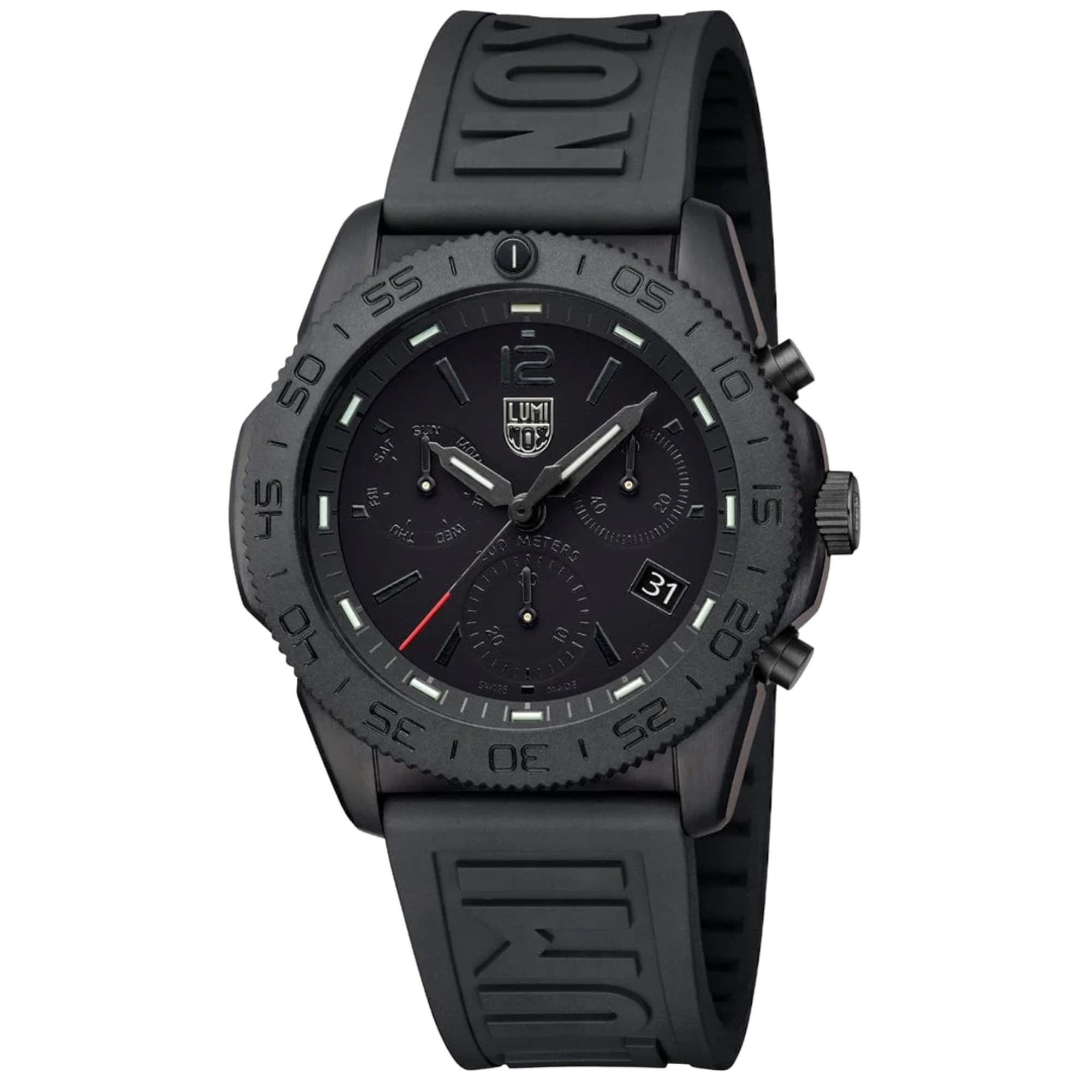 Luminox Pacific Diver 44mm Chronograph Schwarzes Zifferblatt Gummi Herren Quarzuhr XS.3141.BO.1