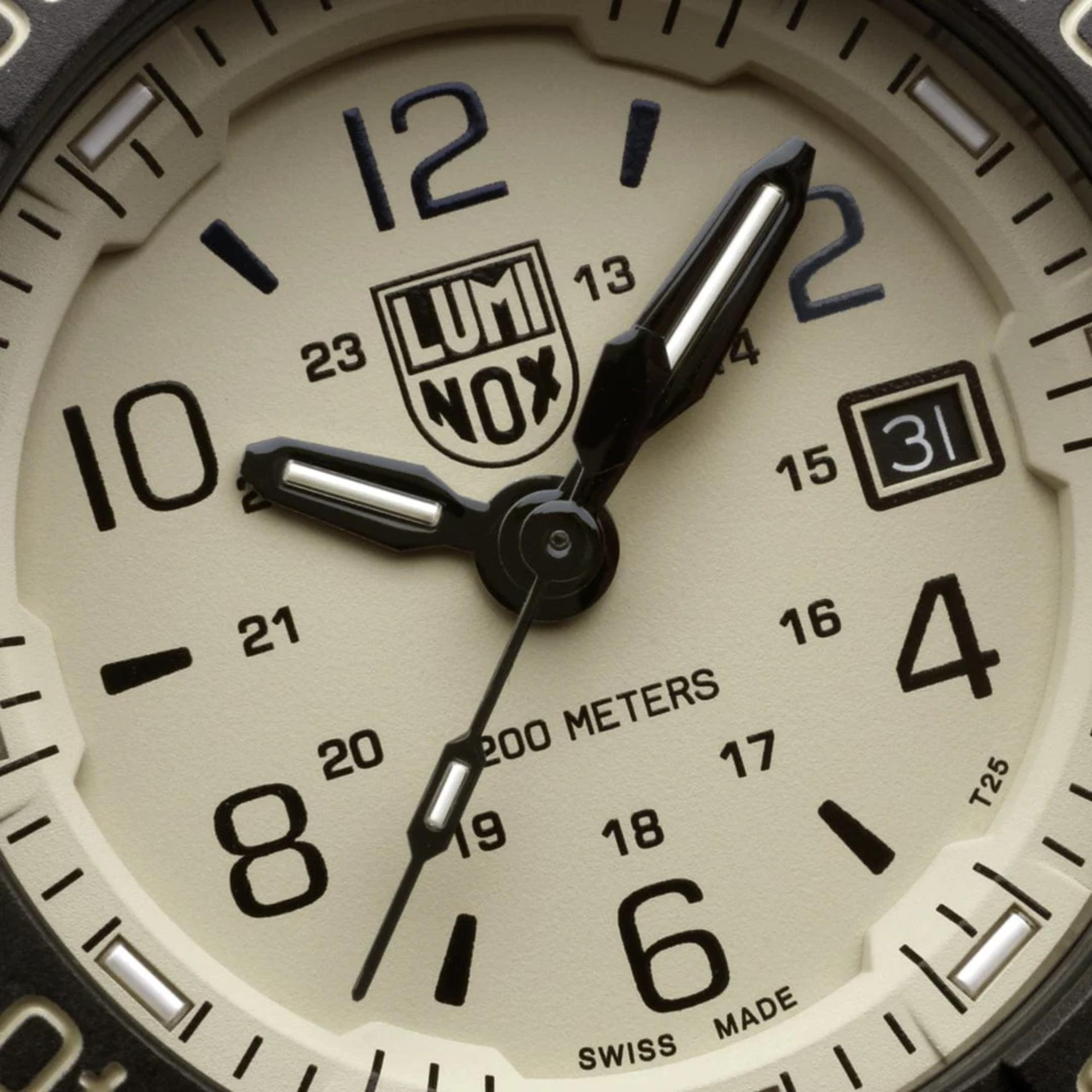 Luminox Navy Seal Foundation45mm Sand-Coloured Dial Rubber Mens Quartz Watch XS.3251.CB.NSF.2