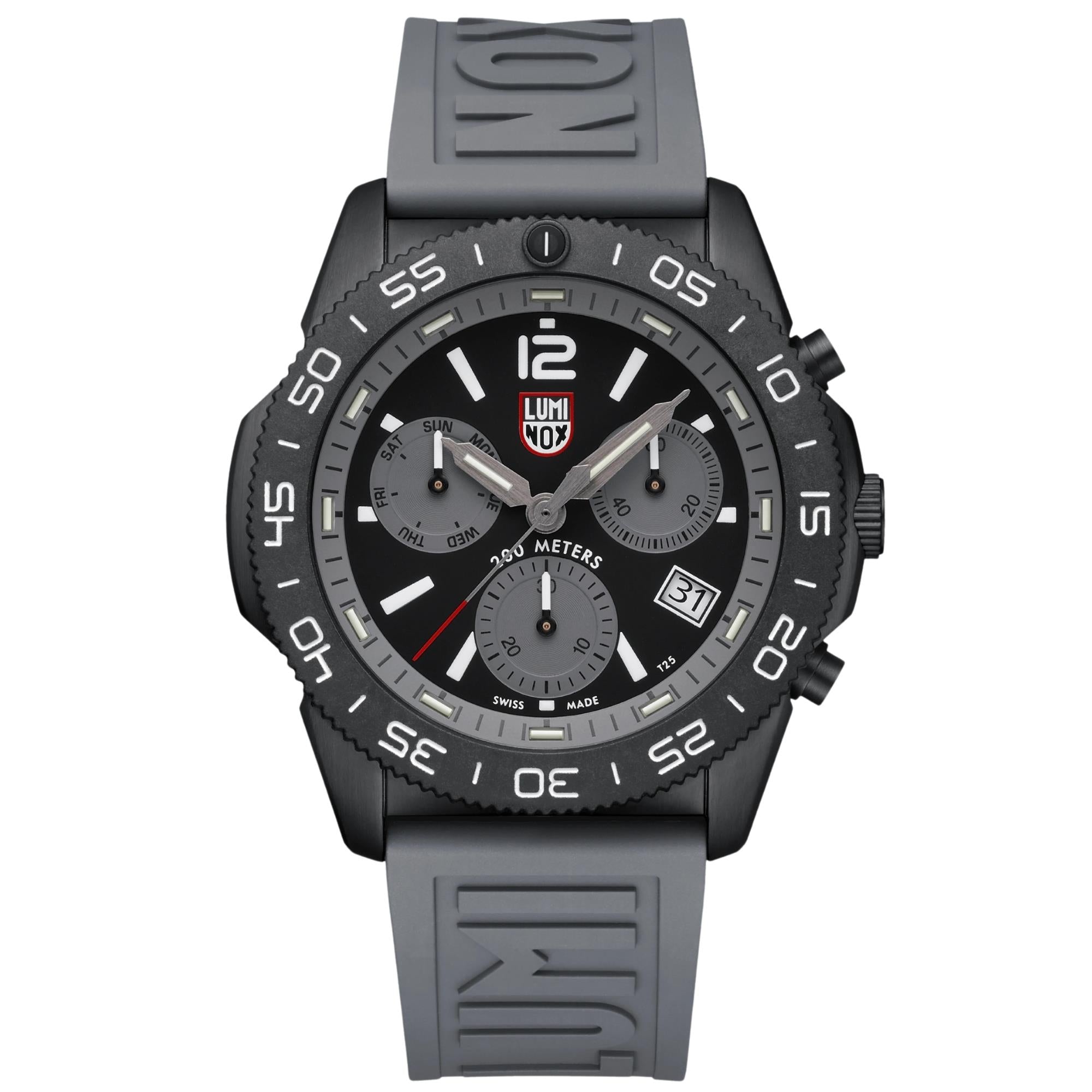 Luminox Pacific Diver 44mm Chronograph Black Dial Rubber Mens Quartz Watch XS.3148