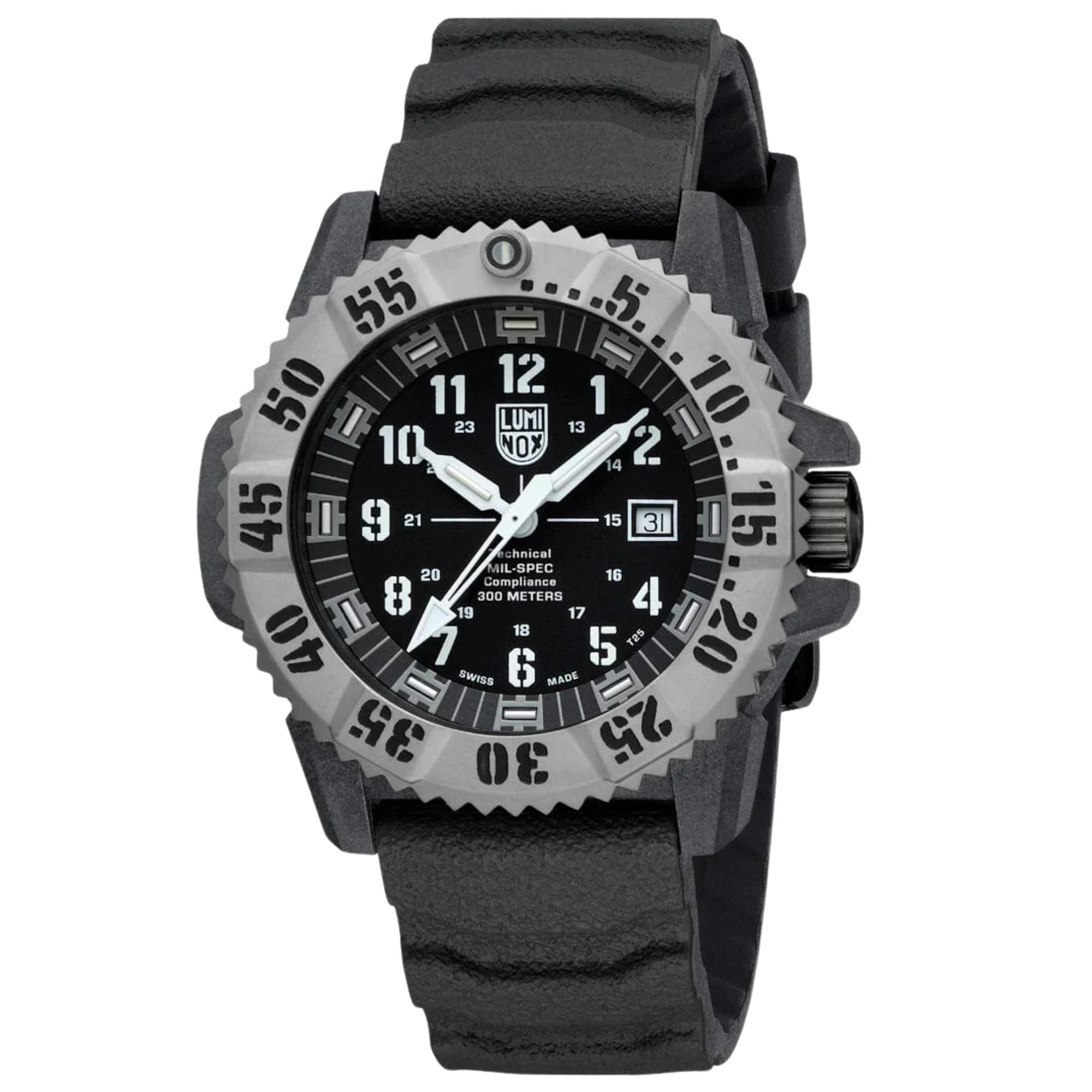 Luminox MIL-SPEC Inspired 46mm Titanium Black Dial Rubber Mens Quartz Watch XL.3351.2