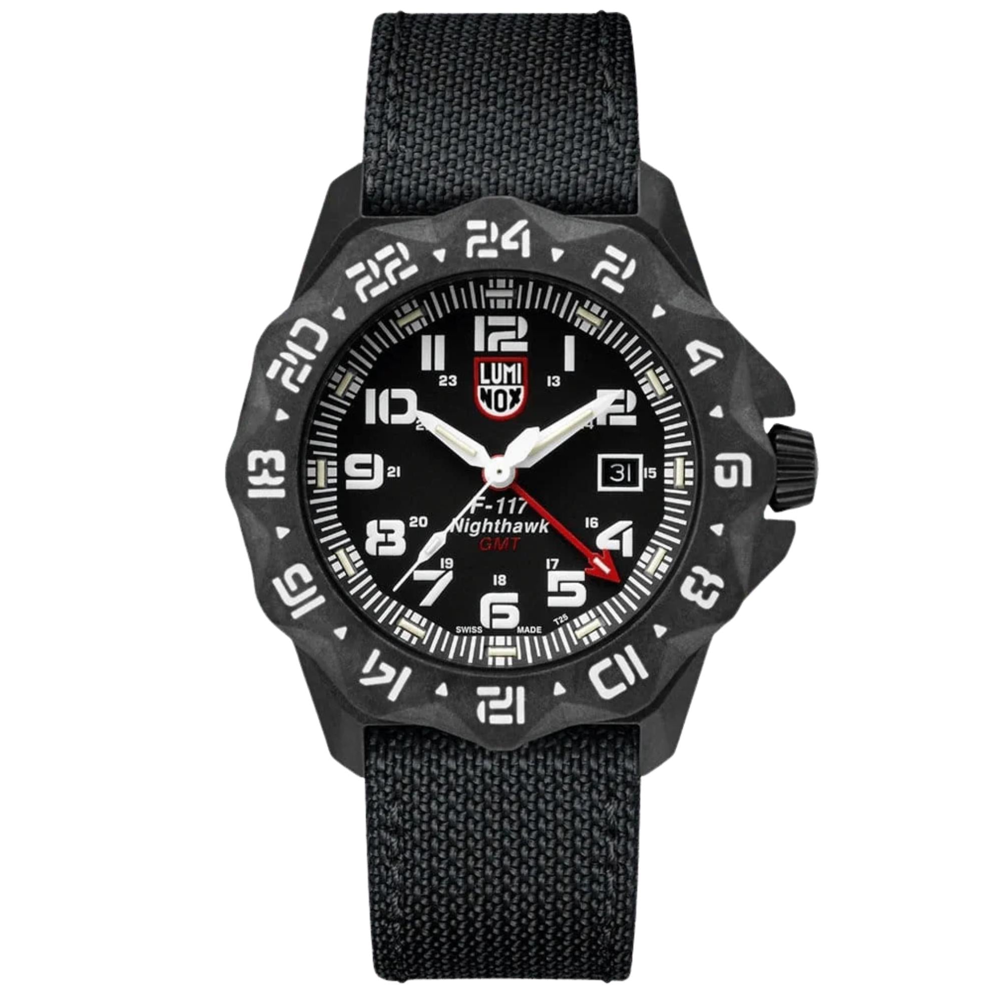 Montre quartz homme Luminox F-117 Nighthawk 44mm Cadran Noir Kevlar XA.6441