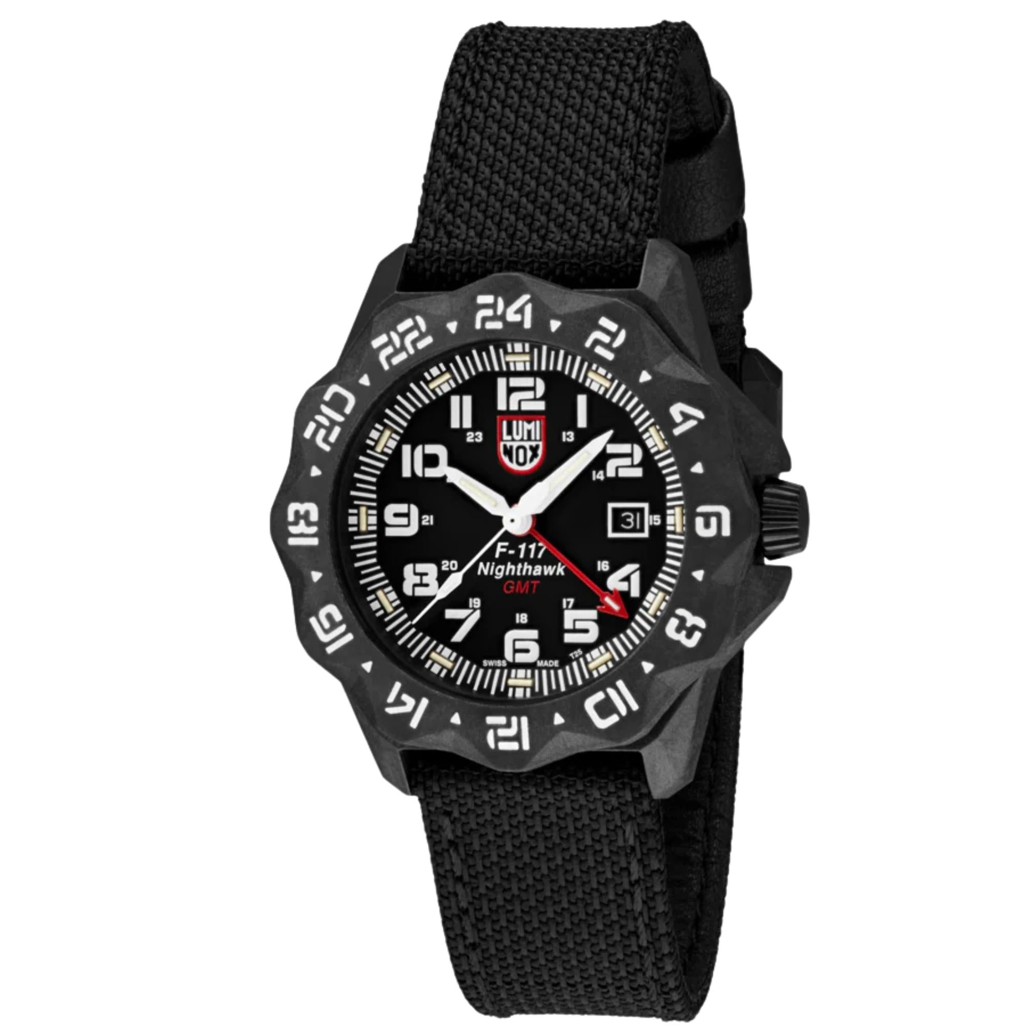 Montre quartz homme Luminox F-117 Nighthawk 44mm Cadran Noir Kevlar XA.6441