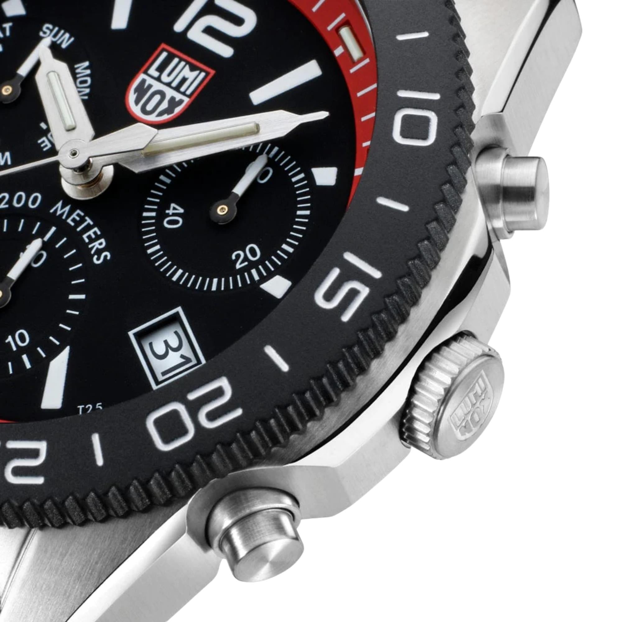 Luminox Pacific Diver Sea 44mm Chronograph Black Dial Steel Mens Quartz Watch XS.3155.M