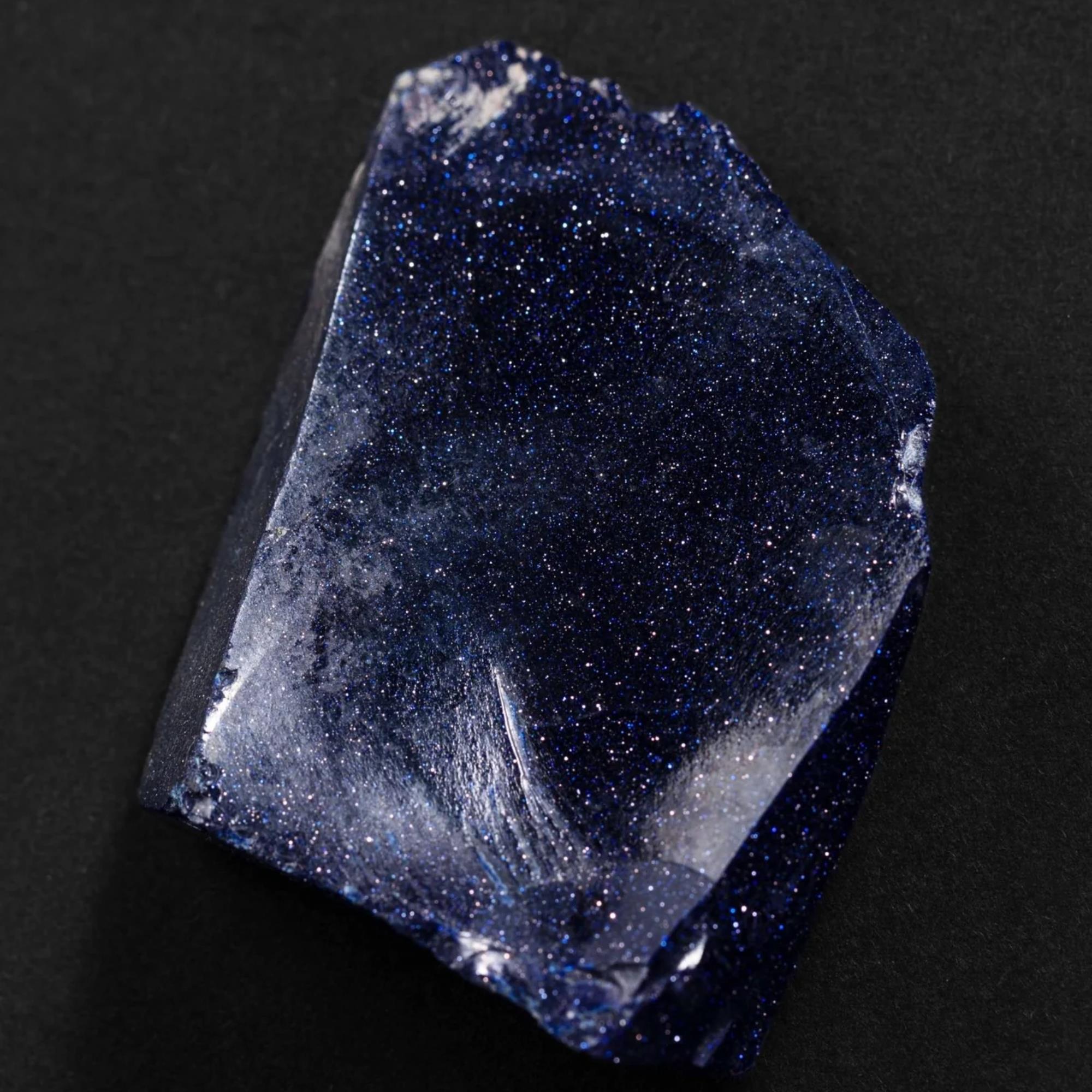 Nivada Grenchen F77 MK1 68010A77 dark blue speckled aventurine stone material raw sample