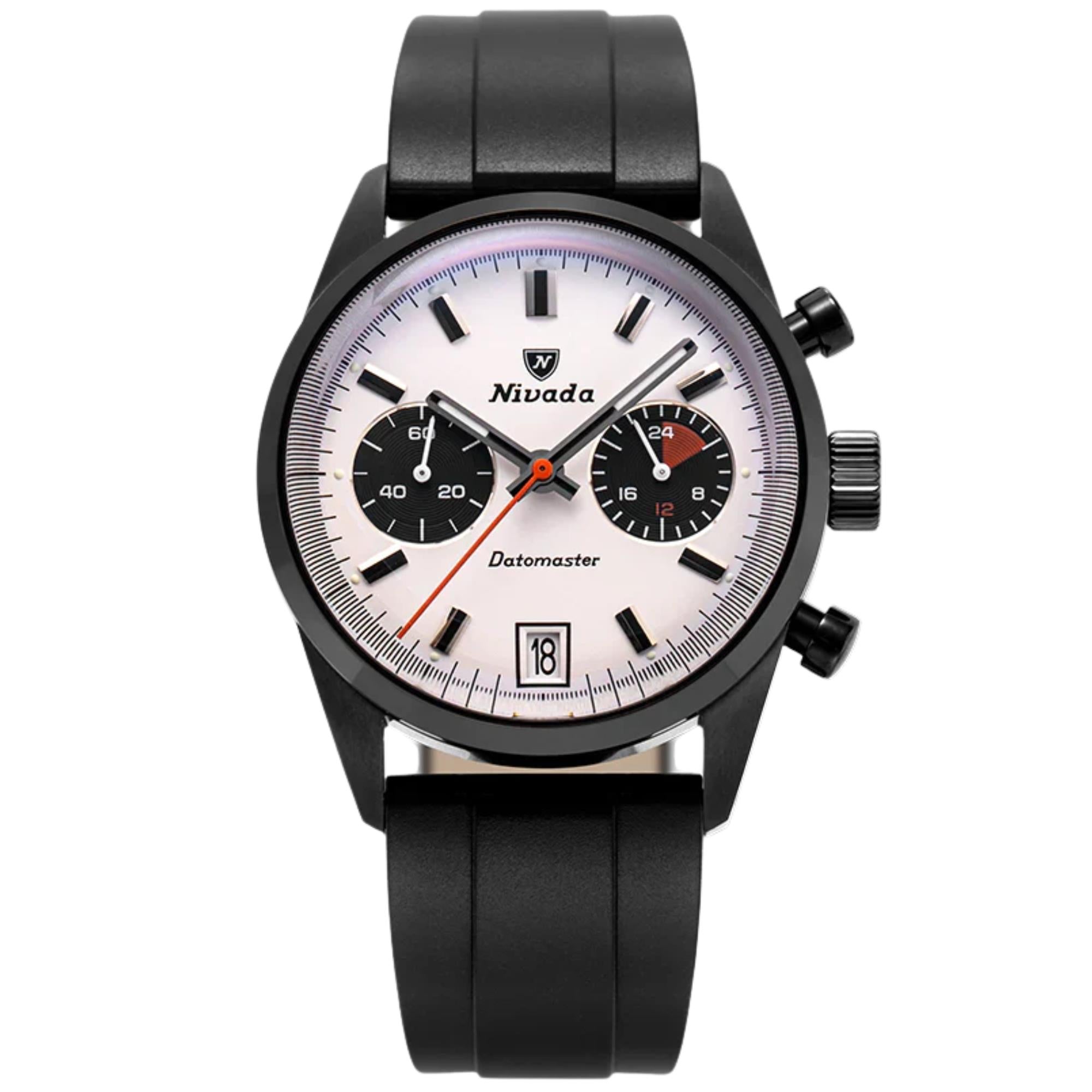 Nivada Grenchen Datomaster 36mm 88008Q33 white dial front view