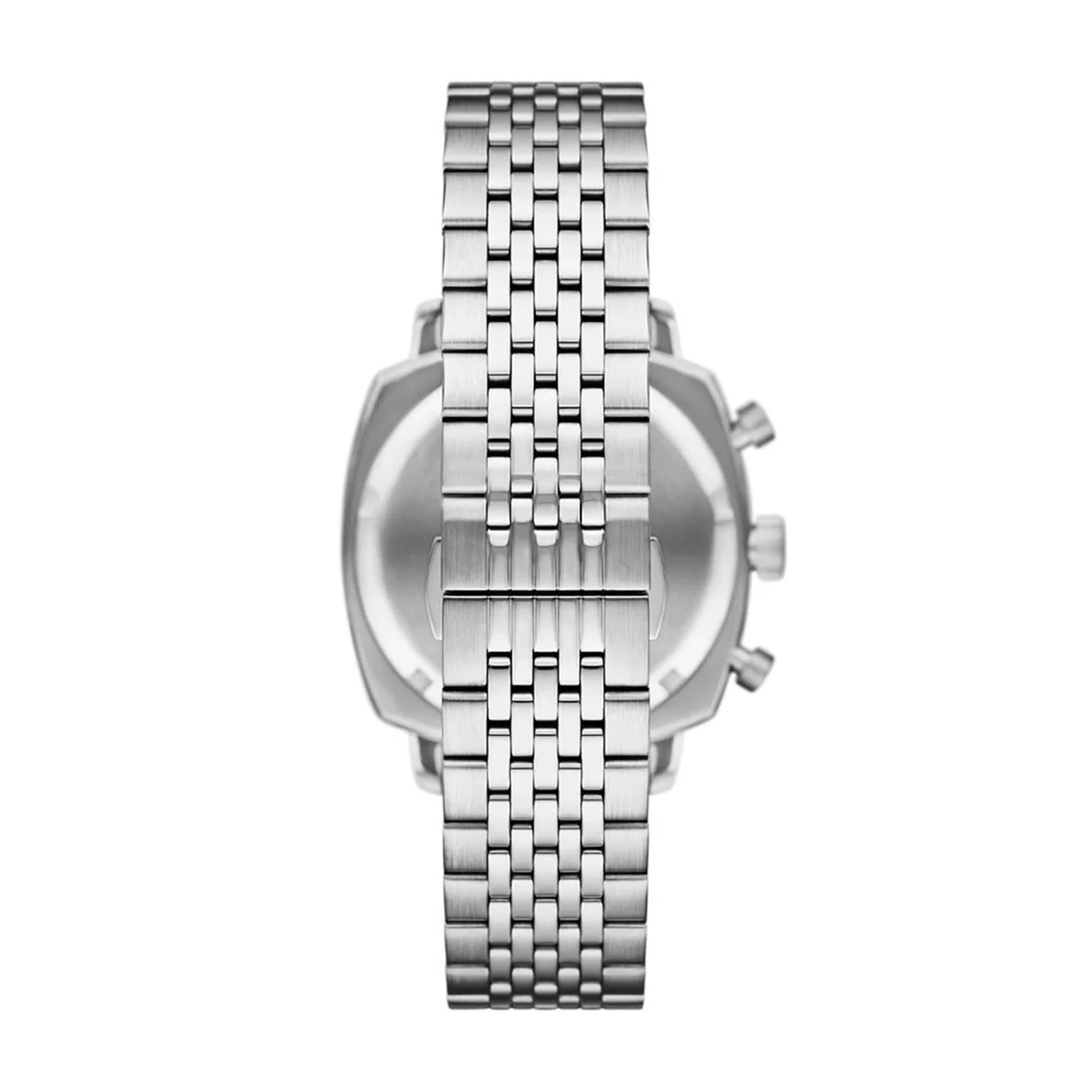 Emporio Armani Carlo 40mm Chronograph Black Dial Steel Mens Quartz Watch AR11725