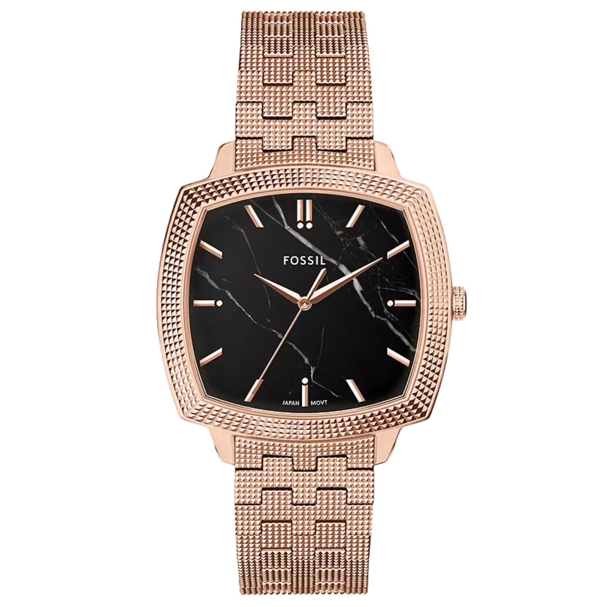 Fossil Machine x Nick Jonas 37mm Black Dial Steel Quartz Watch LE1226