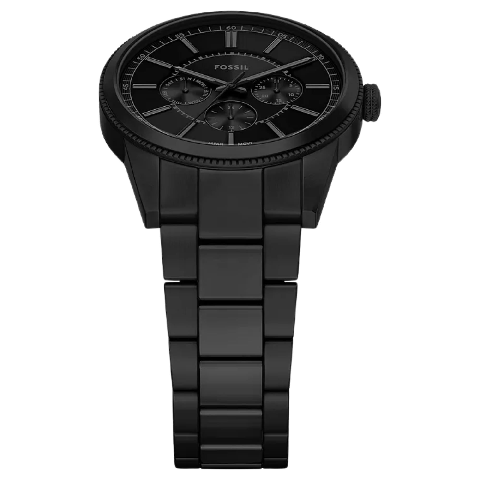 Fossil Pearson 42mm Chronograph Black Dial Steel Mens Quartz Watch FS6135