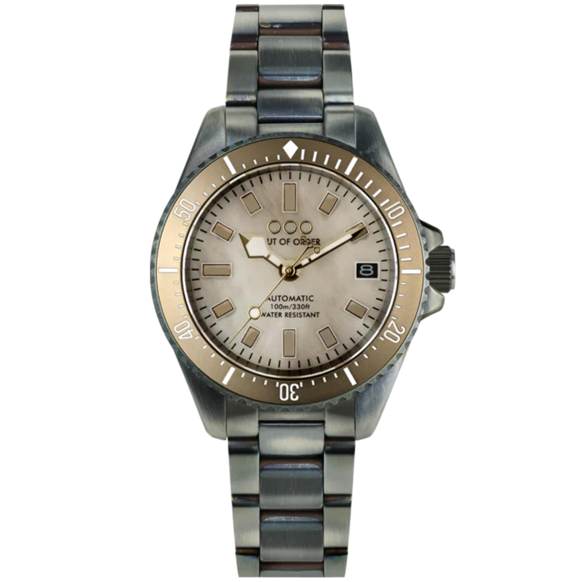 Out of Order Casanova 38mm San Marco Ivory Mother of Pearl Steel Mens Automatic Watch OOO.001-38.BE