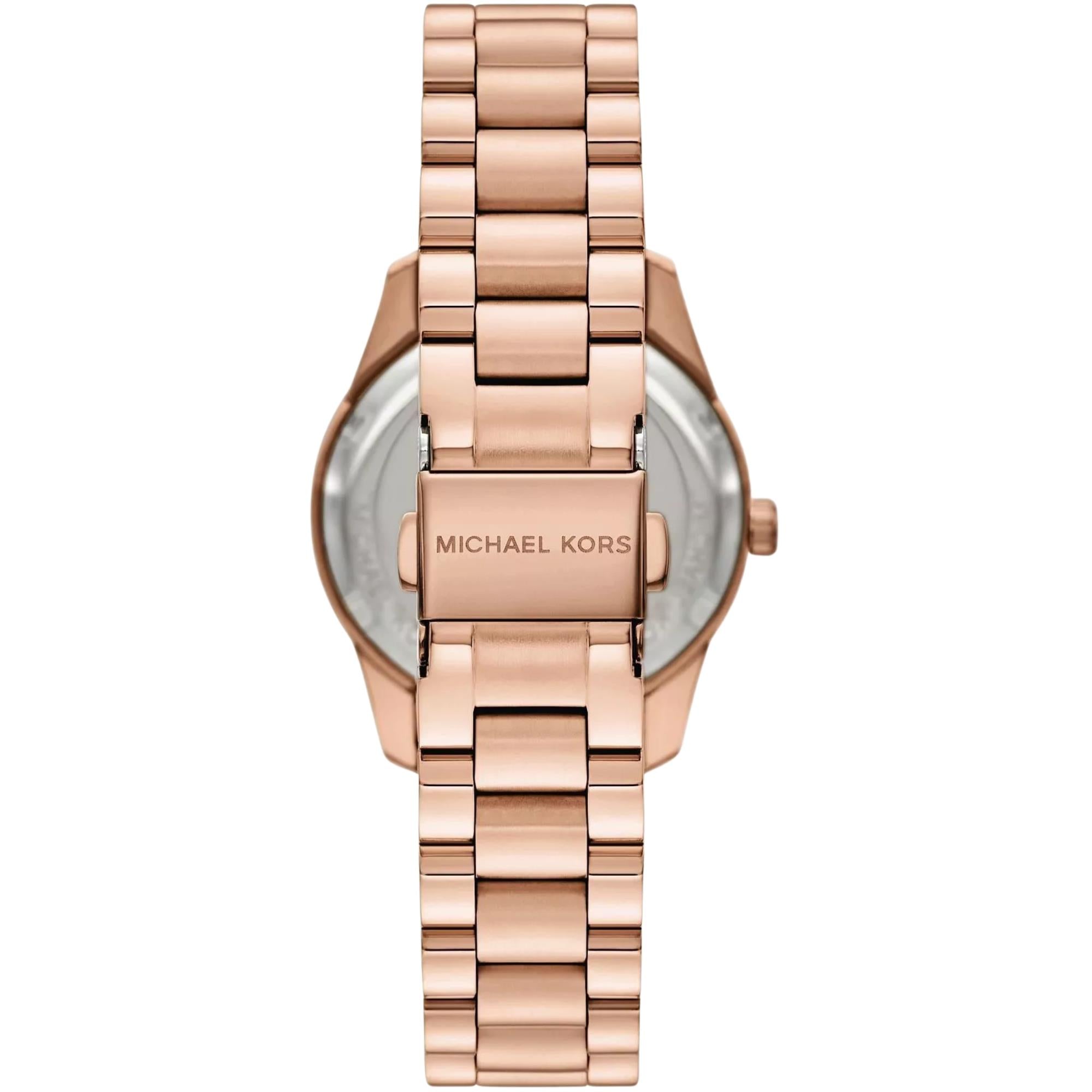 Michael Kors Lexington 33mm Chronograph Blue Dial Steel Ladies Quartz Watch MK4926