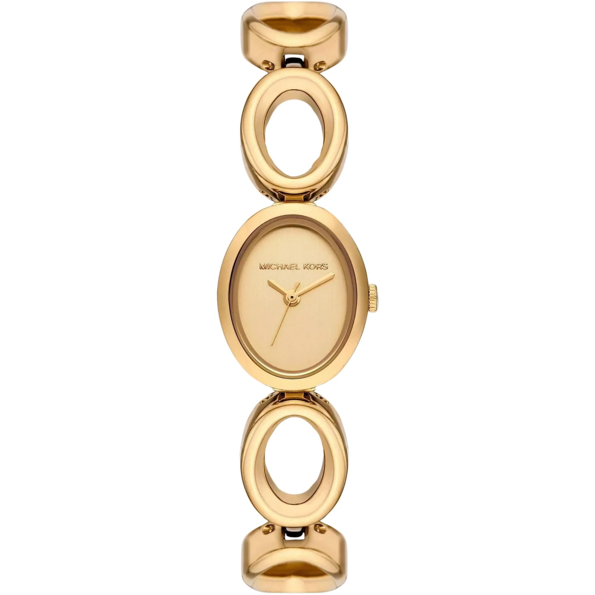 Michael Kors Maude 20.5mm Gold Dial Steel Ladies Quartz Watch MK4957