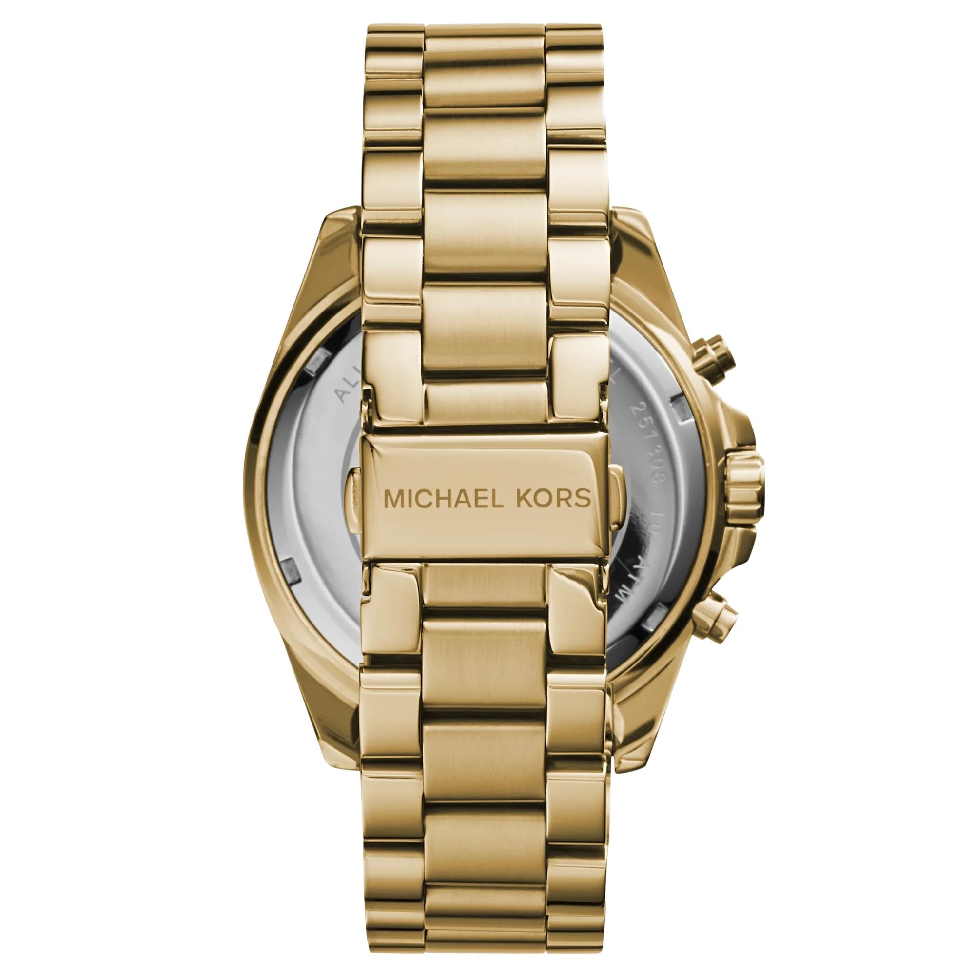 Michael Kors Bradshaw 44mm Chronograph Black Dial Steel Ladies Quartz Watch MK5739