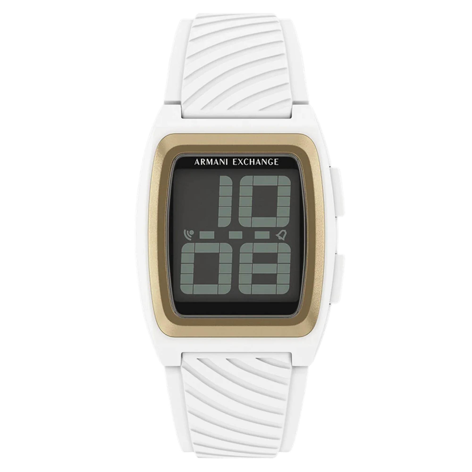 Armani Exchange Kelvin 42mm Digital Silicone Mens Quartz Watch AX2968