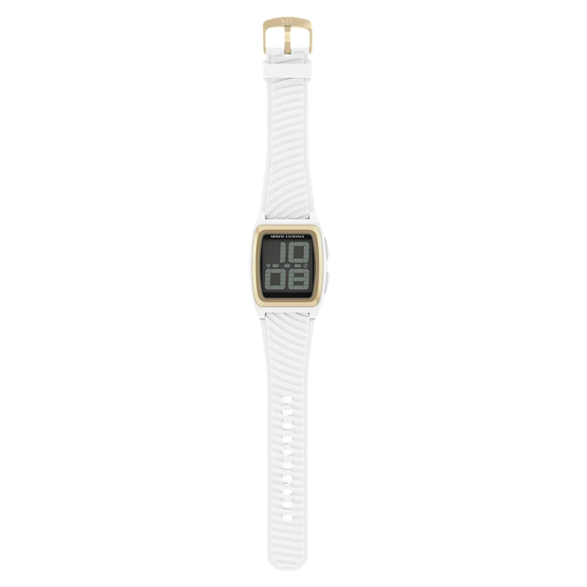 Armani Exchange Kelvin 42mm Digital Silicone Mens Quartz Watch AX2968