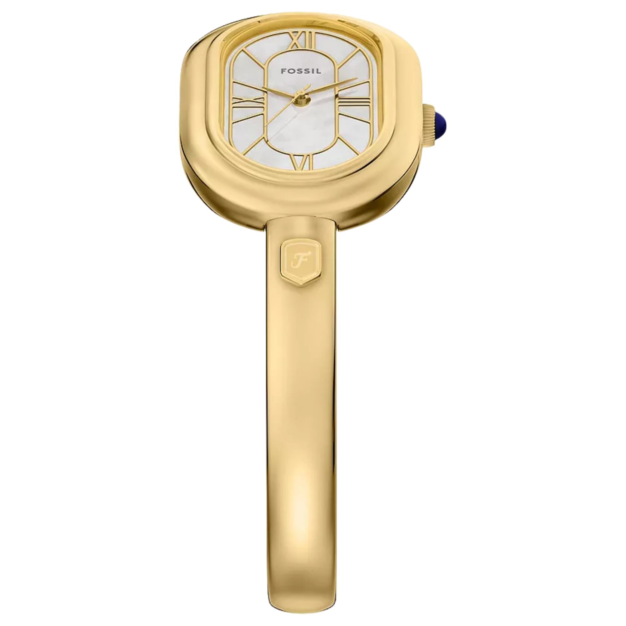 Fossil Sloan 25mm Mother of Pear Dial Steel Ladies Quartz Bangle Watch ES5444