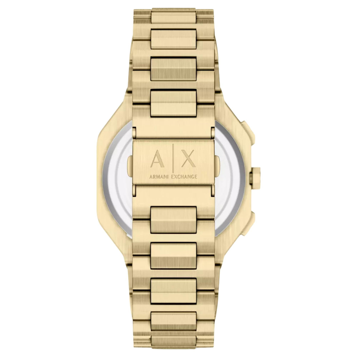 Armani Exchange Bass 40mm Dual-Time Black Dial Steel Mens Quartz Watch AX1476