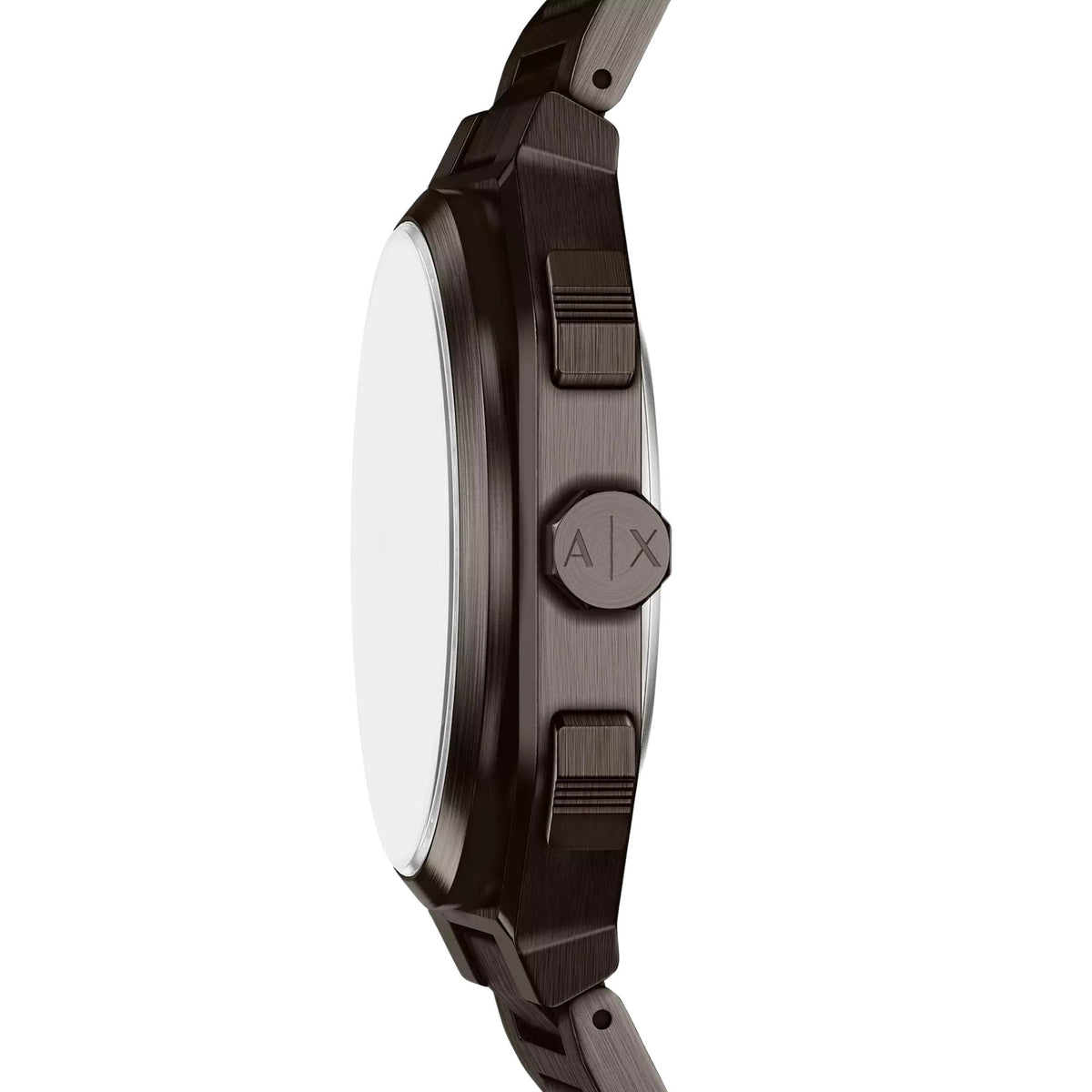 Armani Exchange Bass 40mm Dual-Time Black Dial Steel Mens Quartz Watch AX1479