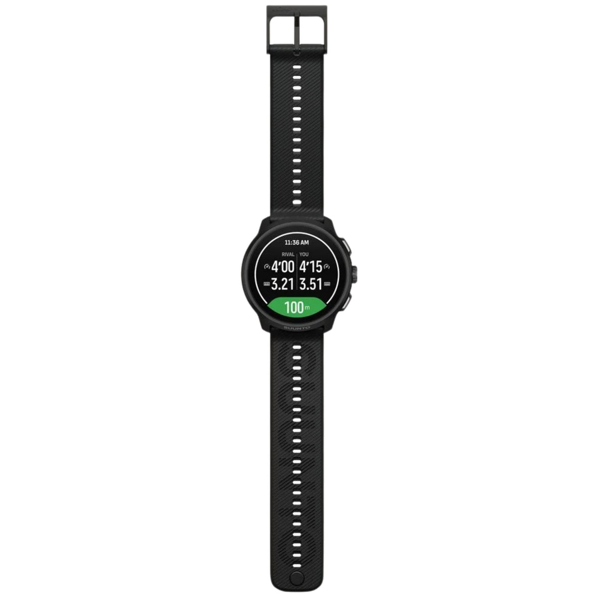 Suunto Run 2 46.5mm 64GB AMOLED Digital All Black Silicone Smart Fitness Watch SS051639000